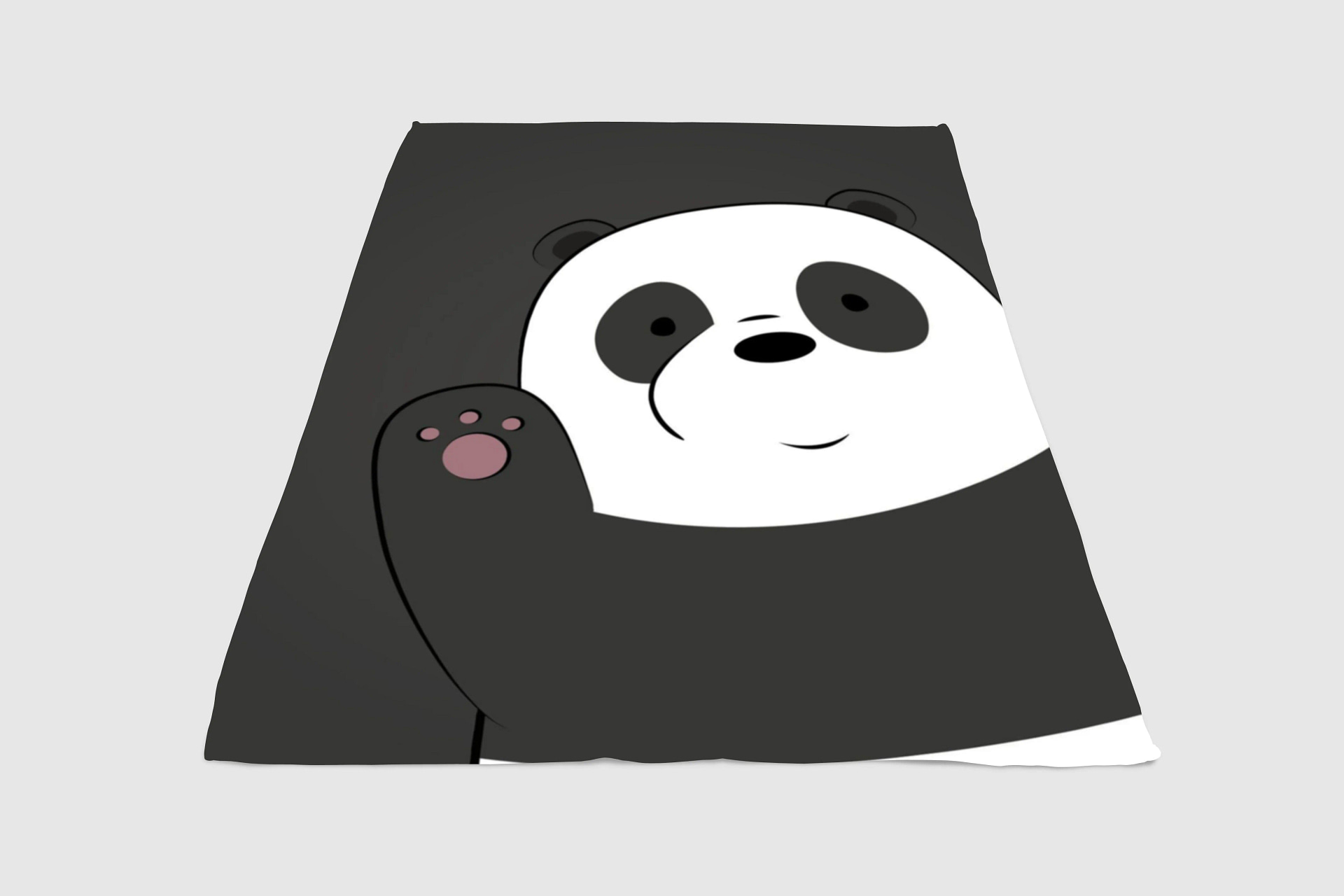 Hello From Panda We Bare Bears Fleece Blanket