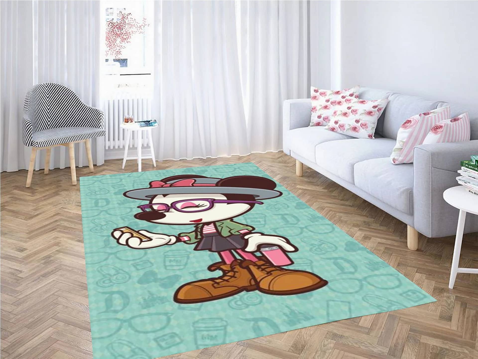 Hipster Minnie Carpet Rug