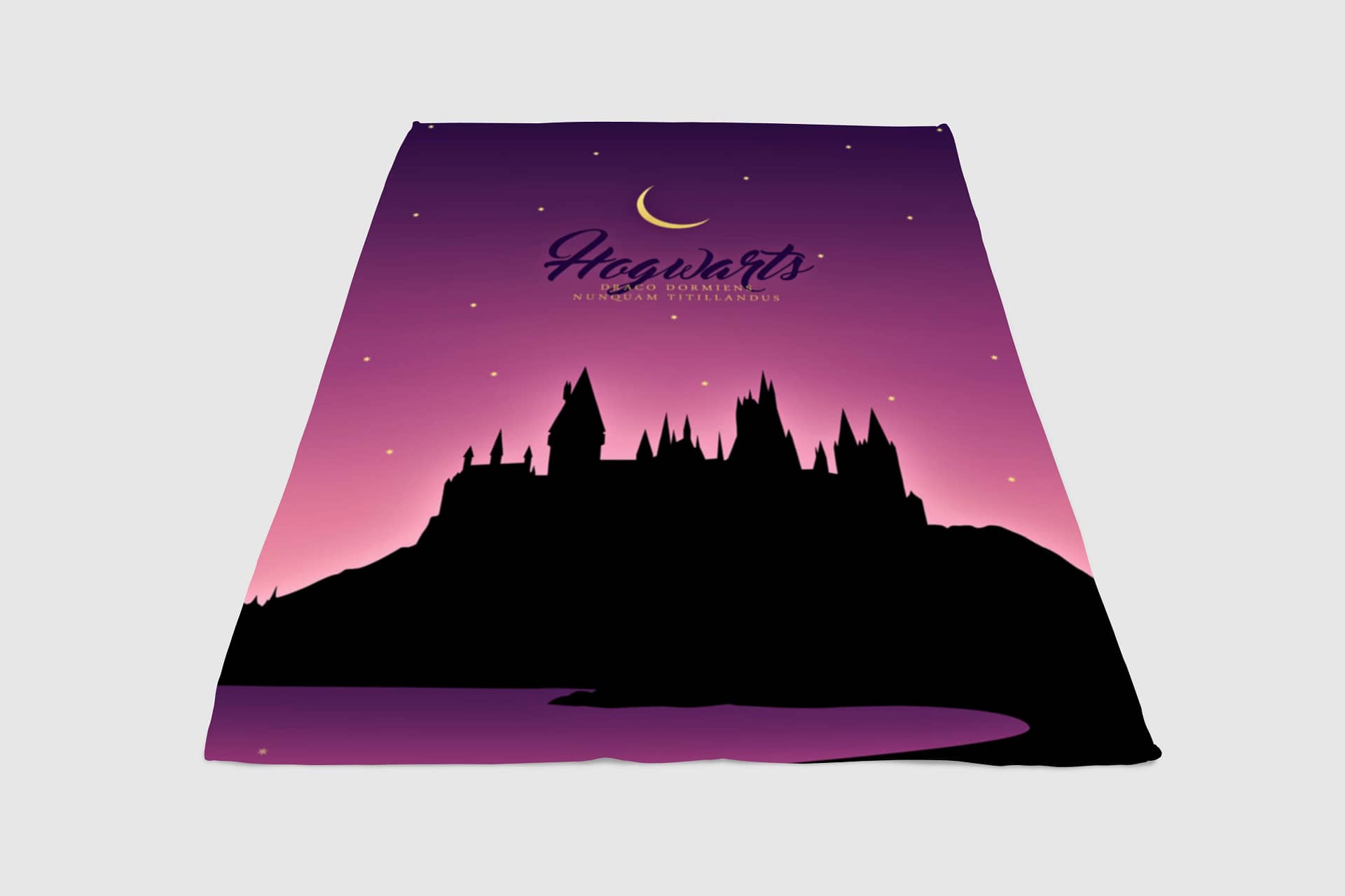 Hogwarts Silhouette Fleece Blanket