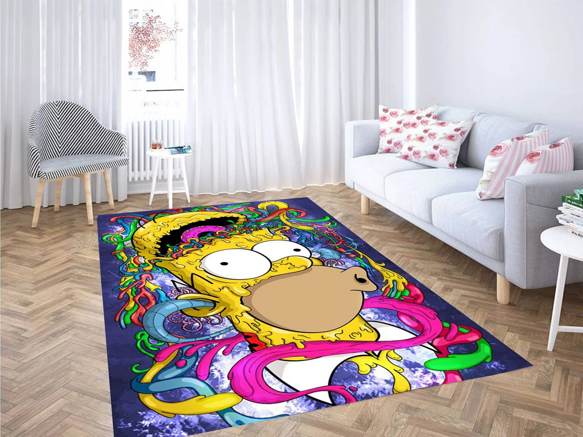 Homer Brain Melted Carpet Rug