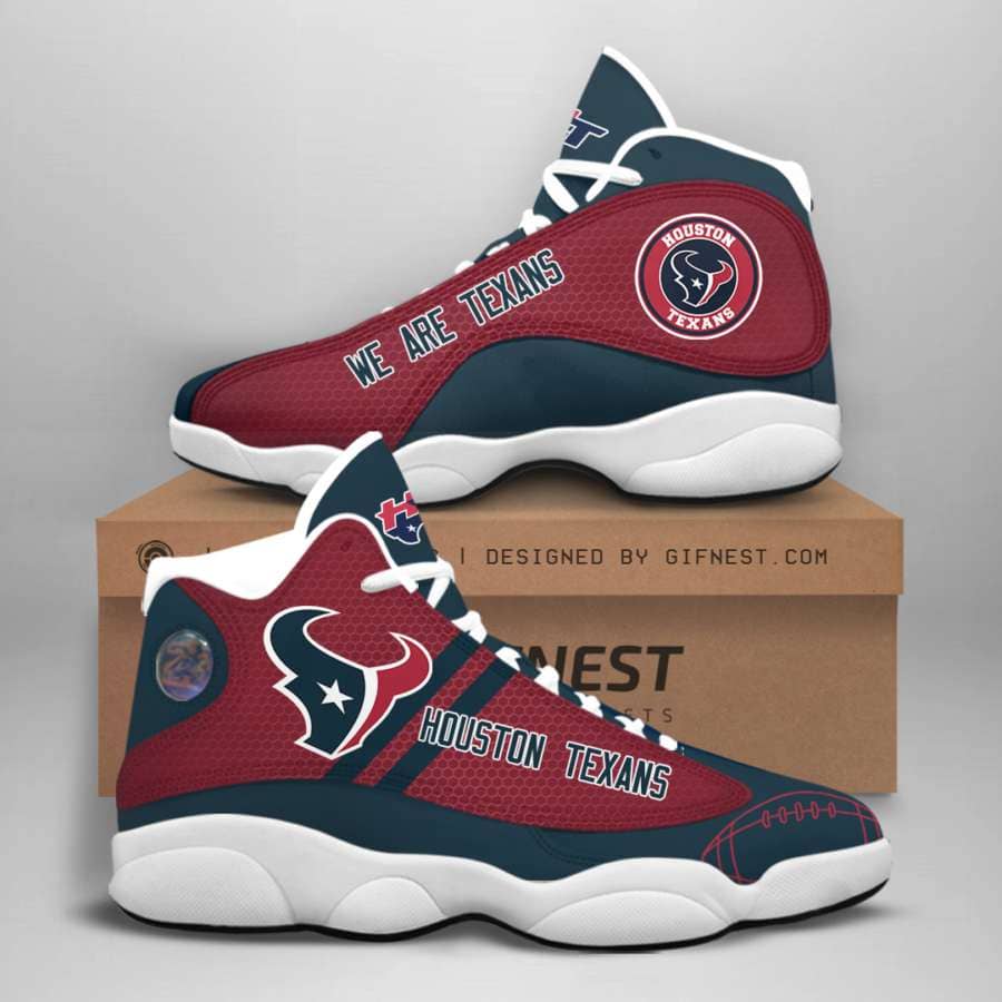Houston Texans Custom No69 Air Jordan Shoes