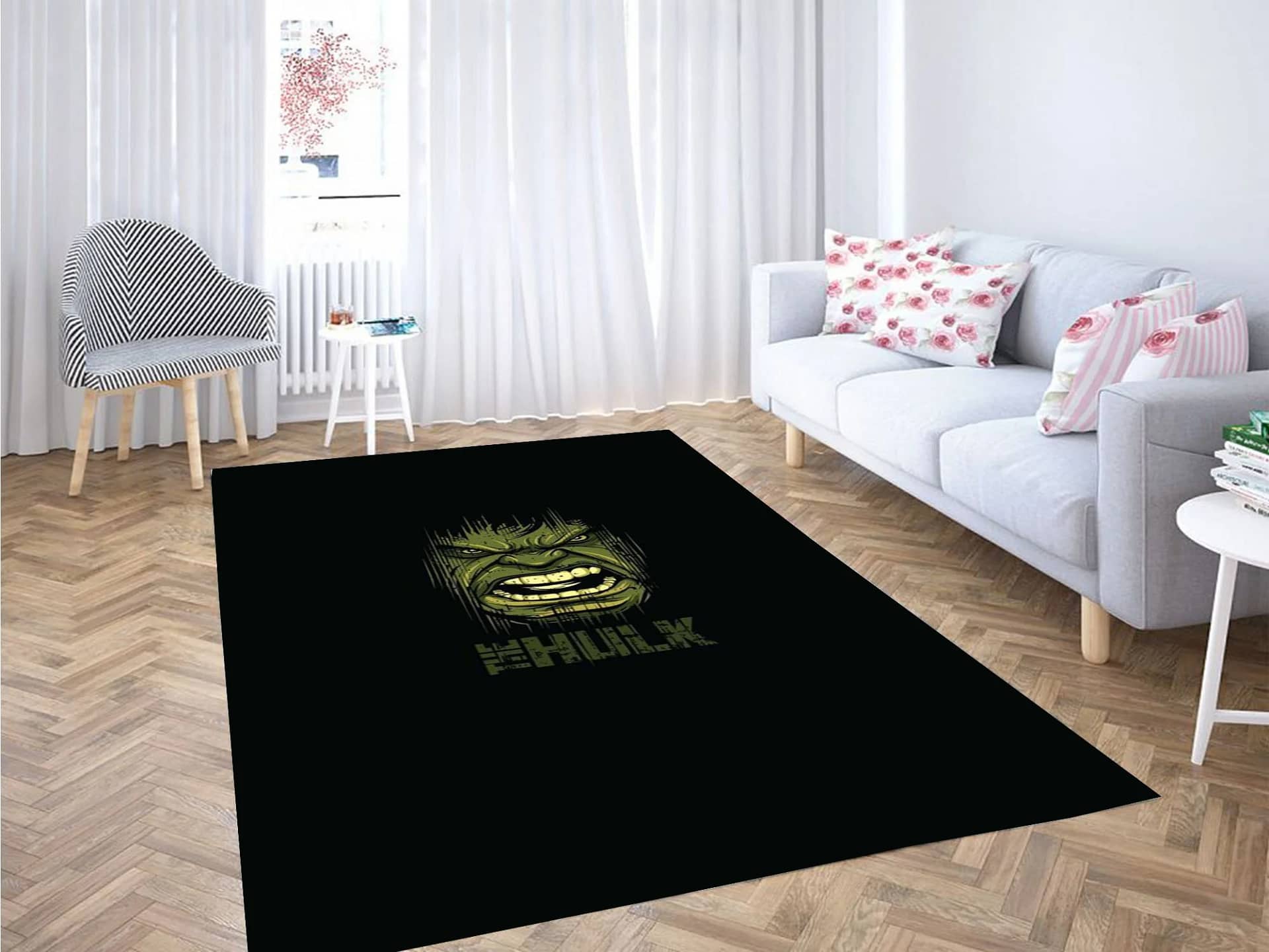 Hulk Face Wallpaper Carpet Rug