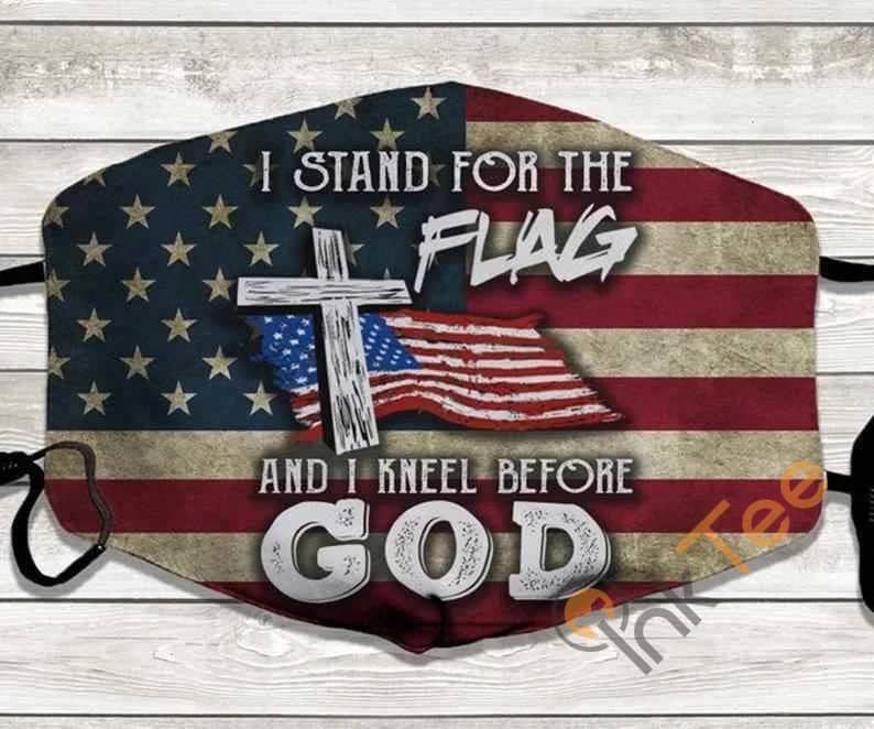 I Stand For The Flag And Kneel Before God Handmade Anti Droplet Filter Cotton Face Mask
