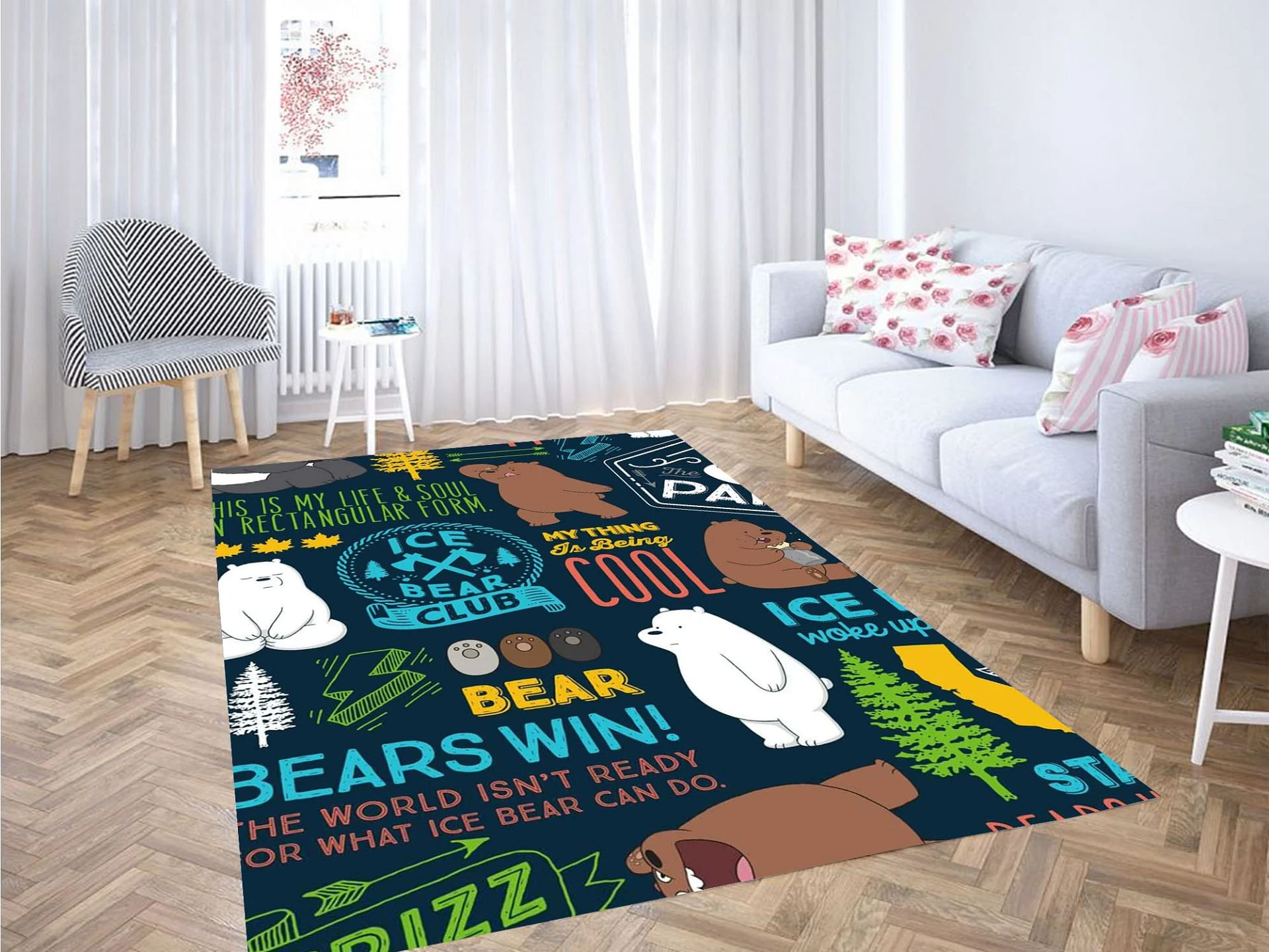 Ice Bear Pattern Carpet Rug
