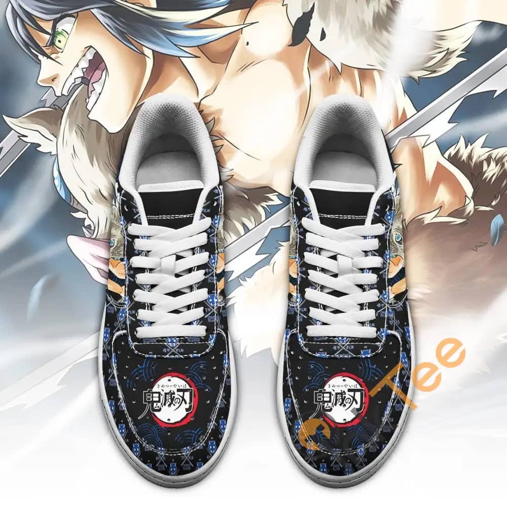 Inosuke Custom Demon Slayer Anime Fan Amazon Nike Air Force Shoes