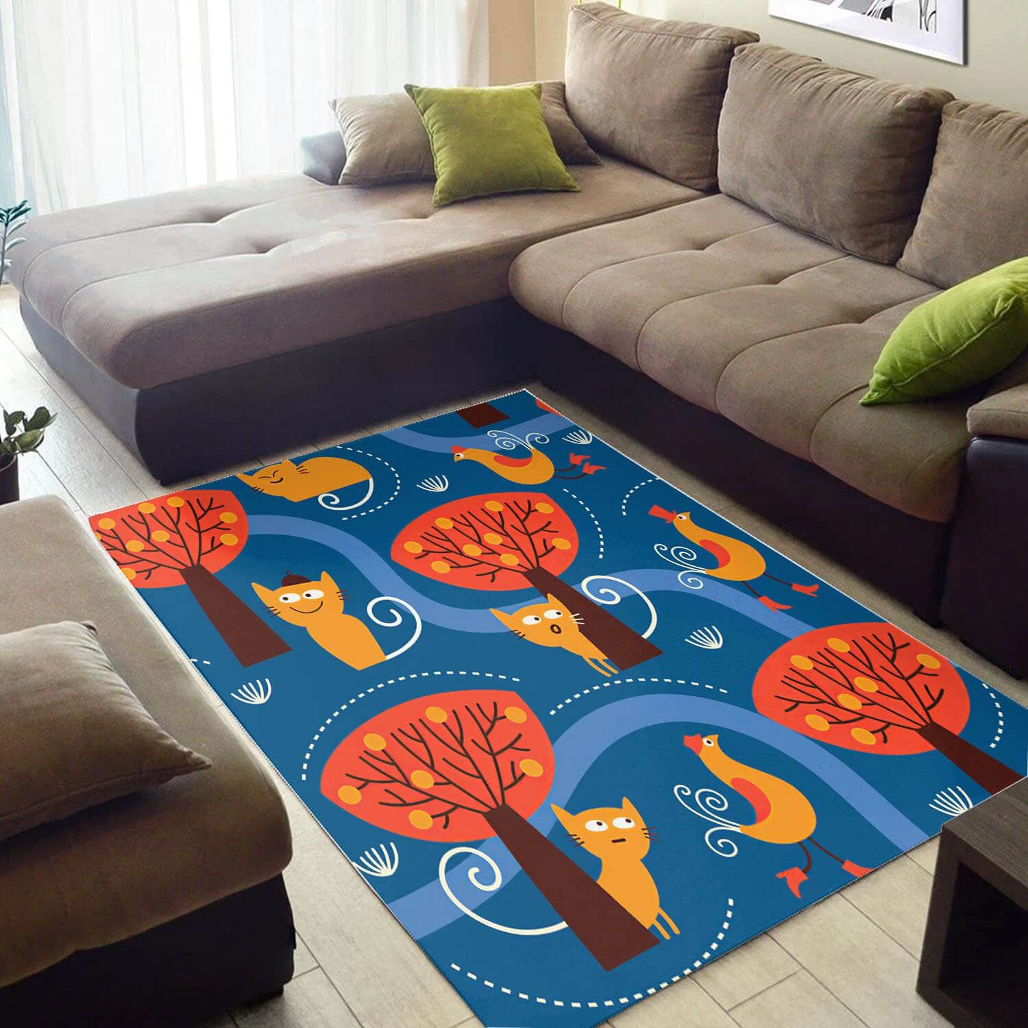 Inspired African American Adorable Black Art South Animals Style Area Themed Home Rug