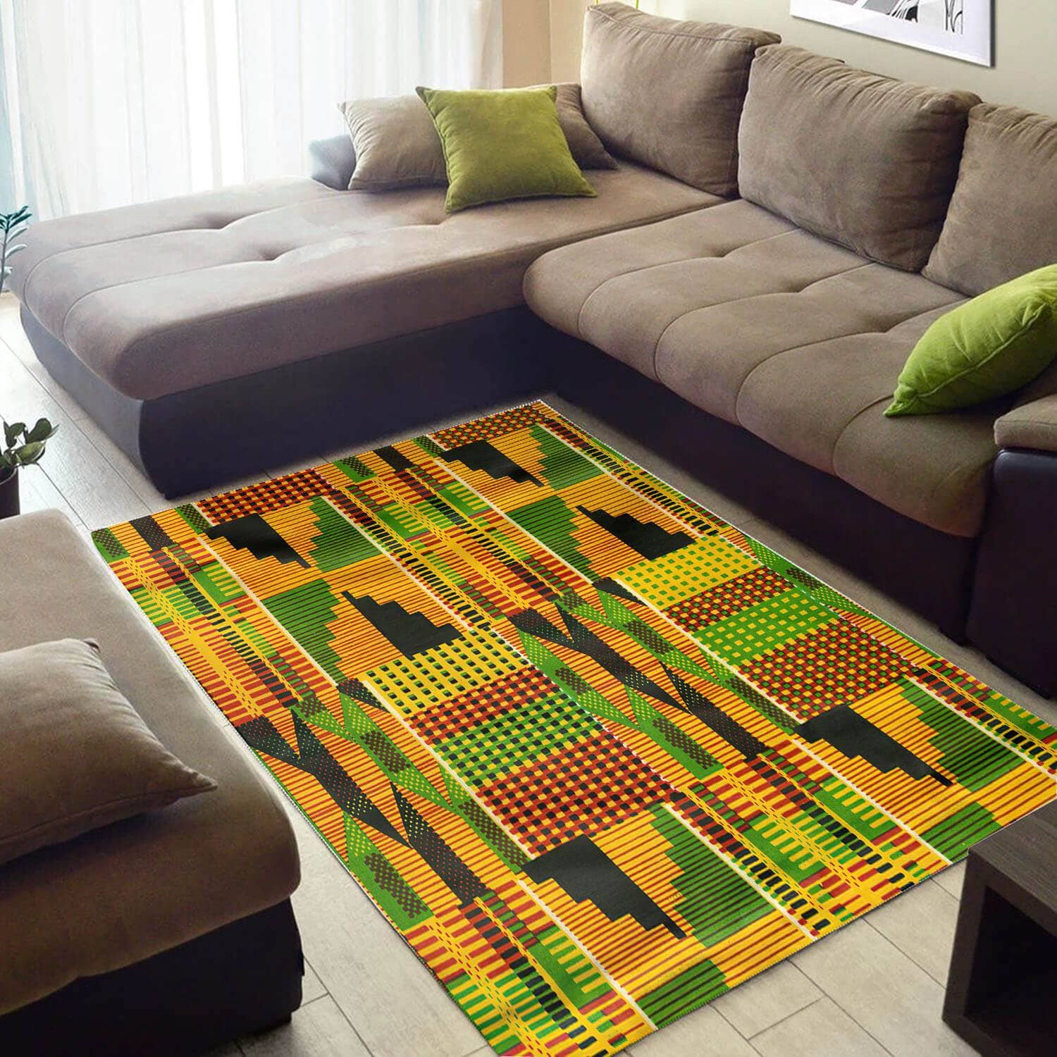 Inspired African American Beautiful Art Afrocentric Pattern Carpet Living Room Rug