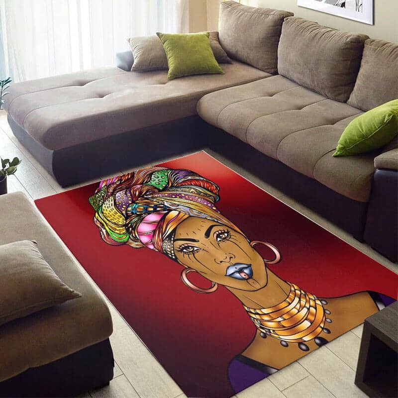 Inspired African American Fancy Afrocentric Queen Carpet House Rug