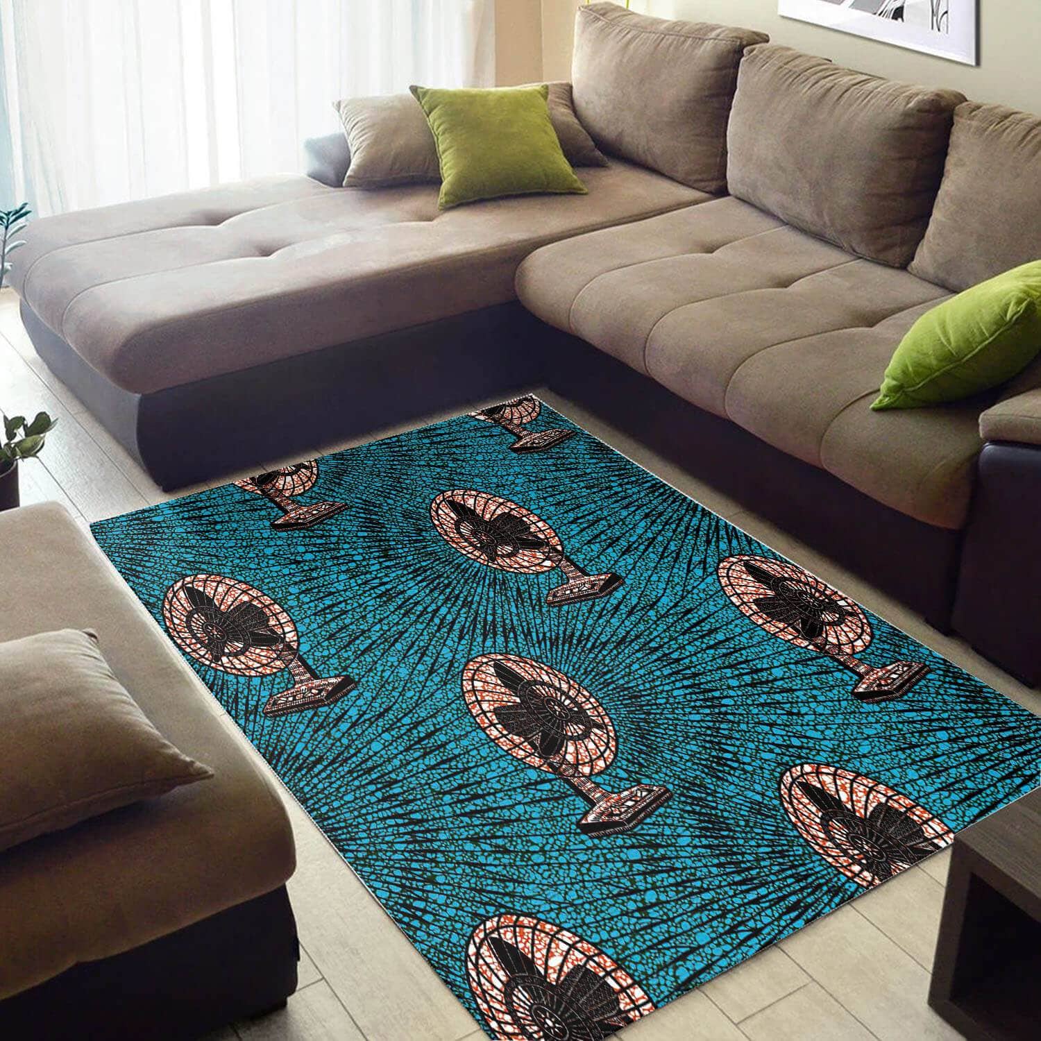 Inspired African American Modern Themed Afrocentric Art Style Area House Rug