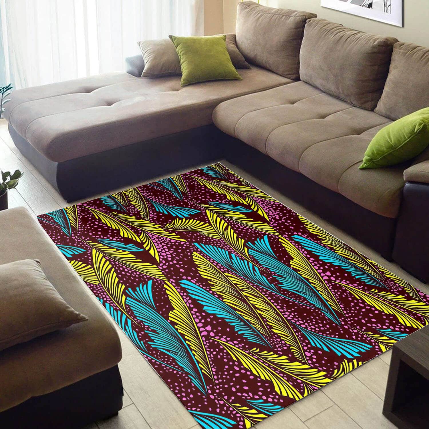Inspired African American Nice Afrocentric Ethnic Seamless Pattern Themed Home Rug