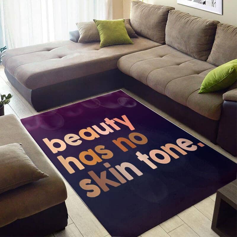 Inspired African American Pretty Style Afro Girl Beauty Has No Skin Tone Floor Living Room Rug