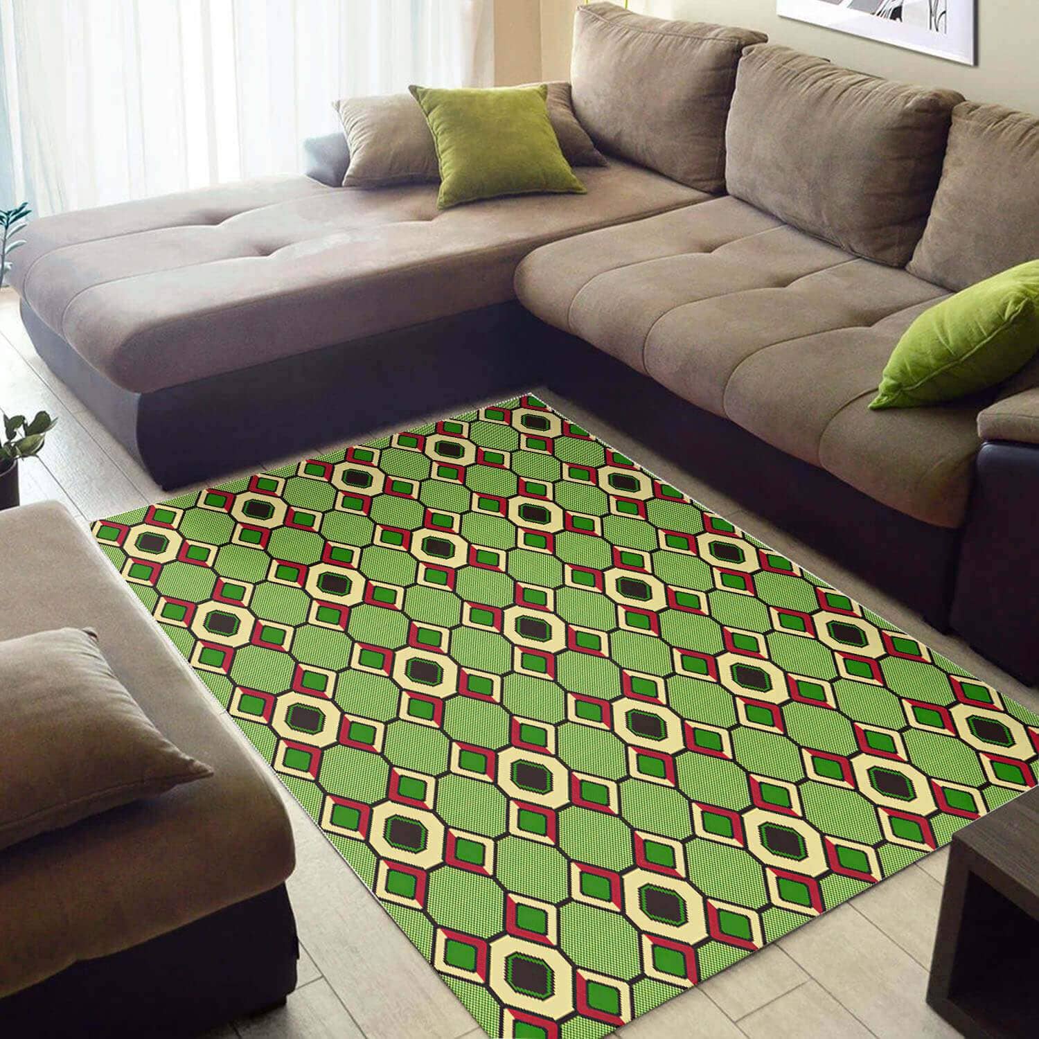 Inspired African American Trendy Black History Month Seamless Pattern Large Themed Home Rug