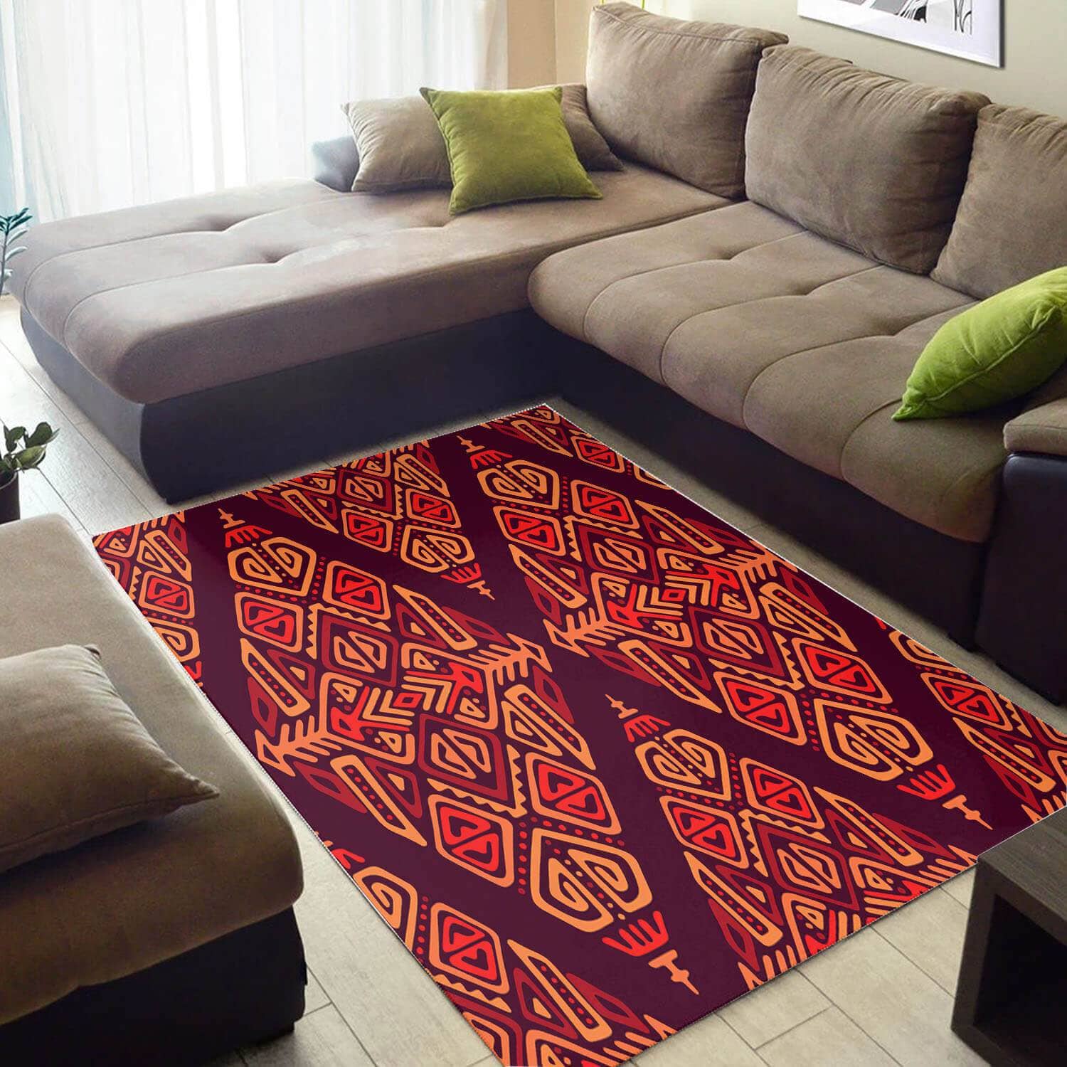 Inspired African Attractive Ethnic Seamless Pattern Large Room Rug