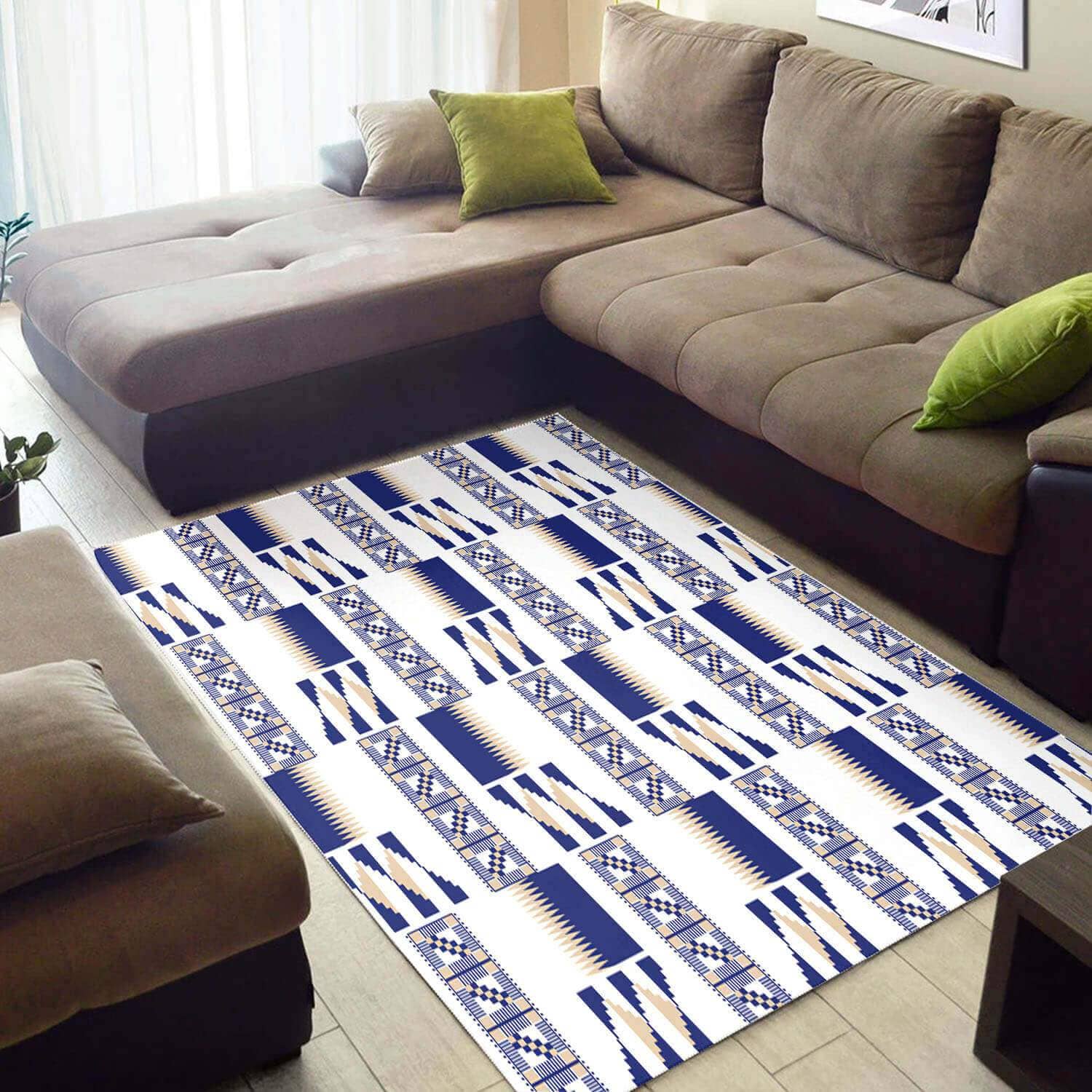 Inspired African Beautiful Afrocentric Pattern Art Themed Carpet House Rug