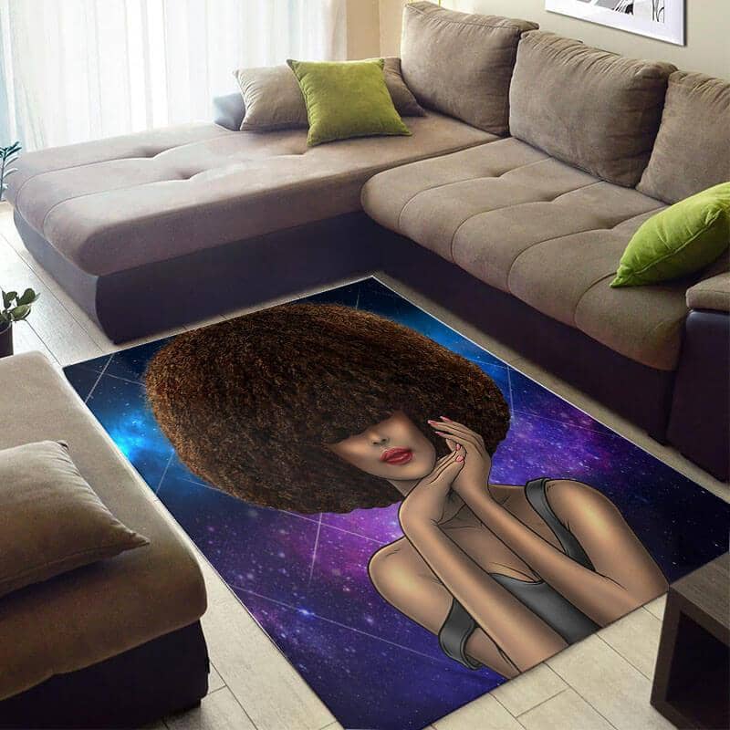 Inspired African Beautiful Melanin Woman Style Carpet Rug