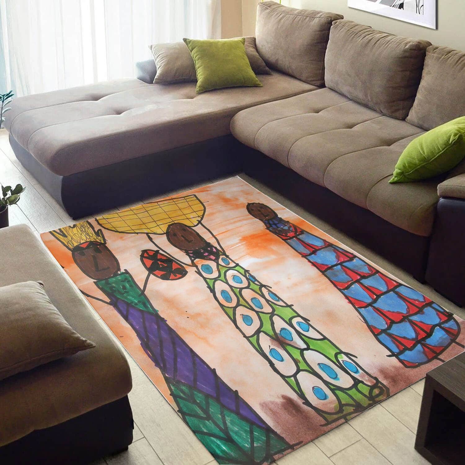 Inspired African Beautiful Style Lady Carpet Rug