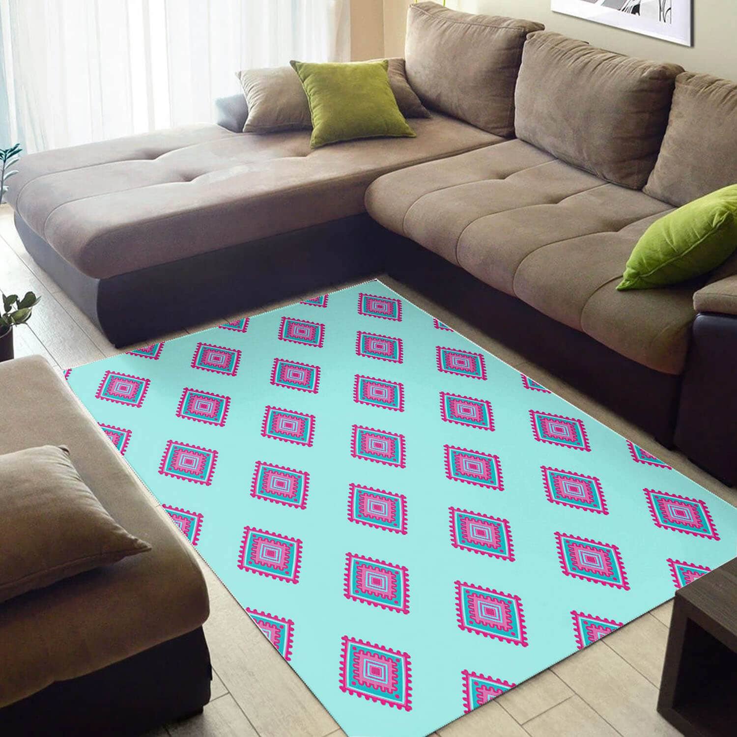 Inspired African Colorful American Seamless Pattern Carpet Living Room Rug