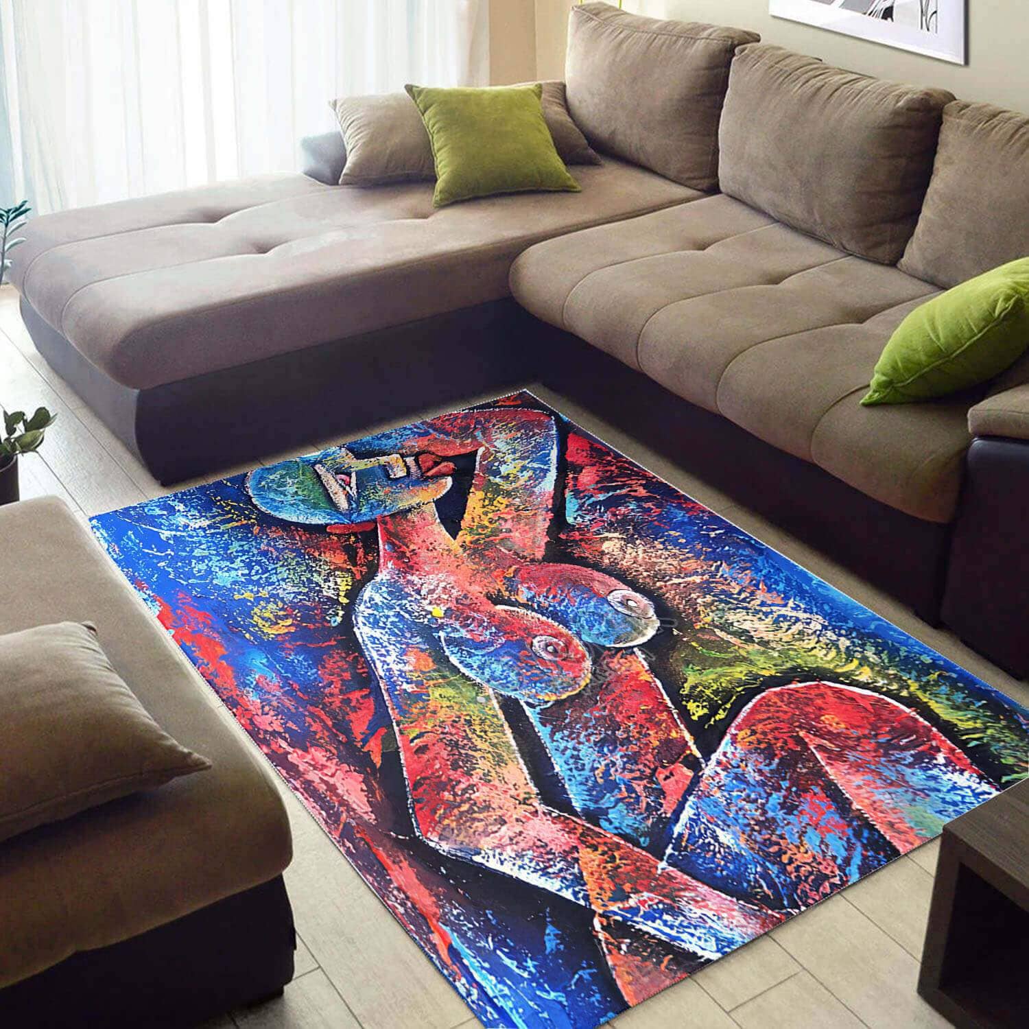 Inspired African Fancy Melanin Woman Design Floor Home Rug