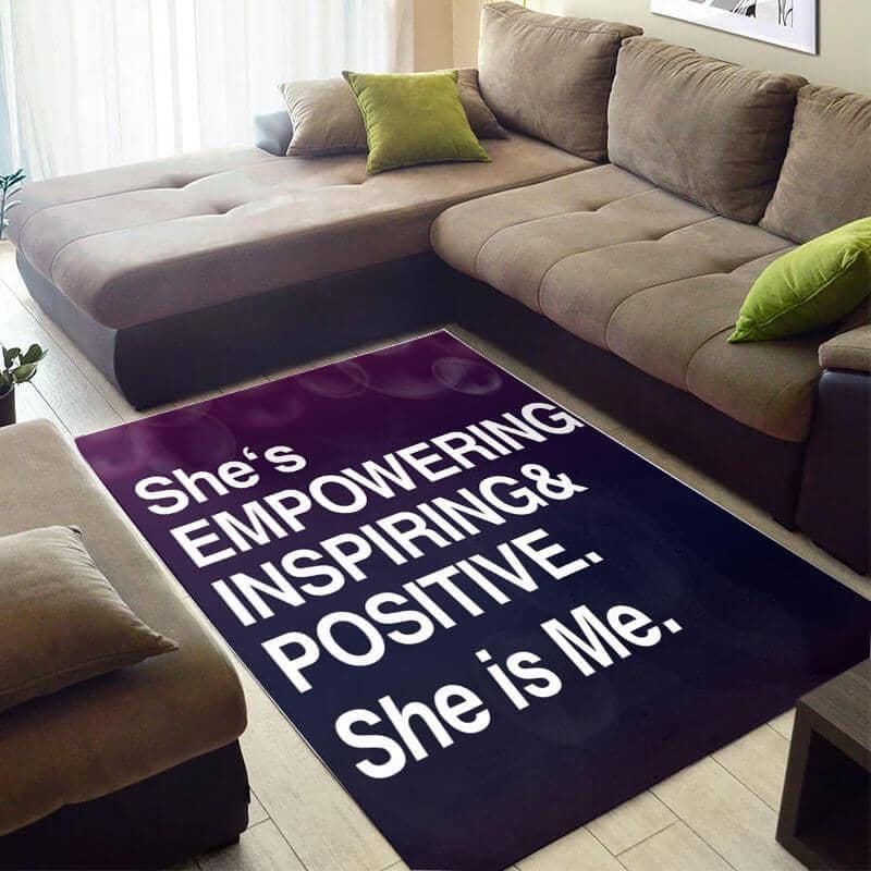 Inspired African Fancy Themed Melanin Girl Empowering Inspiring Positive Design Floor Carpet Living Room Rug