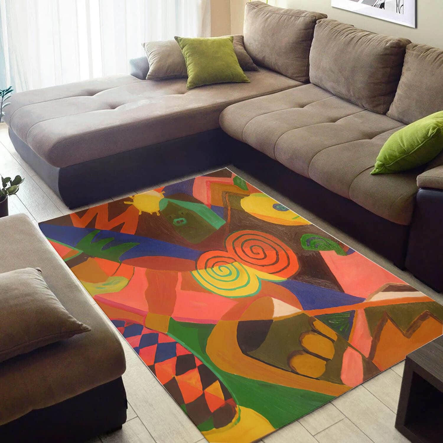 Inspired African Graphic American Black Art Afrocentric Large Living Room Rug