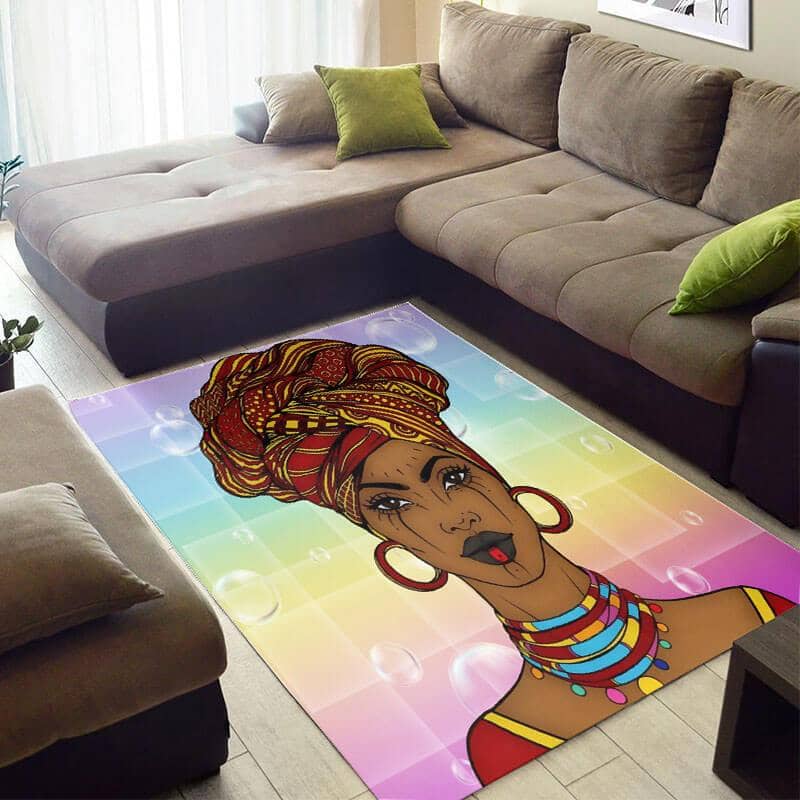 Inspired African Pretty American Black Art Queen Large Carpet Living Room Rug