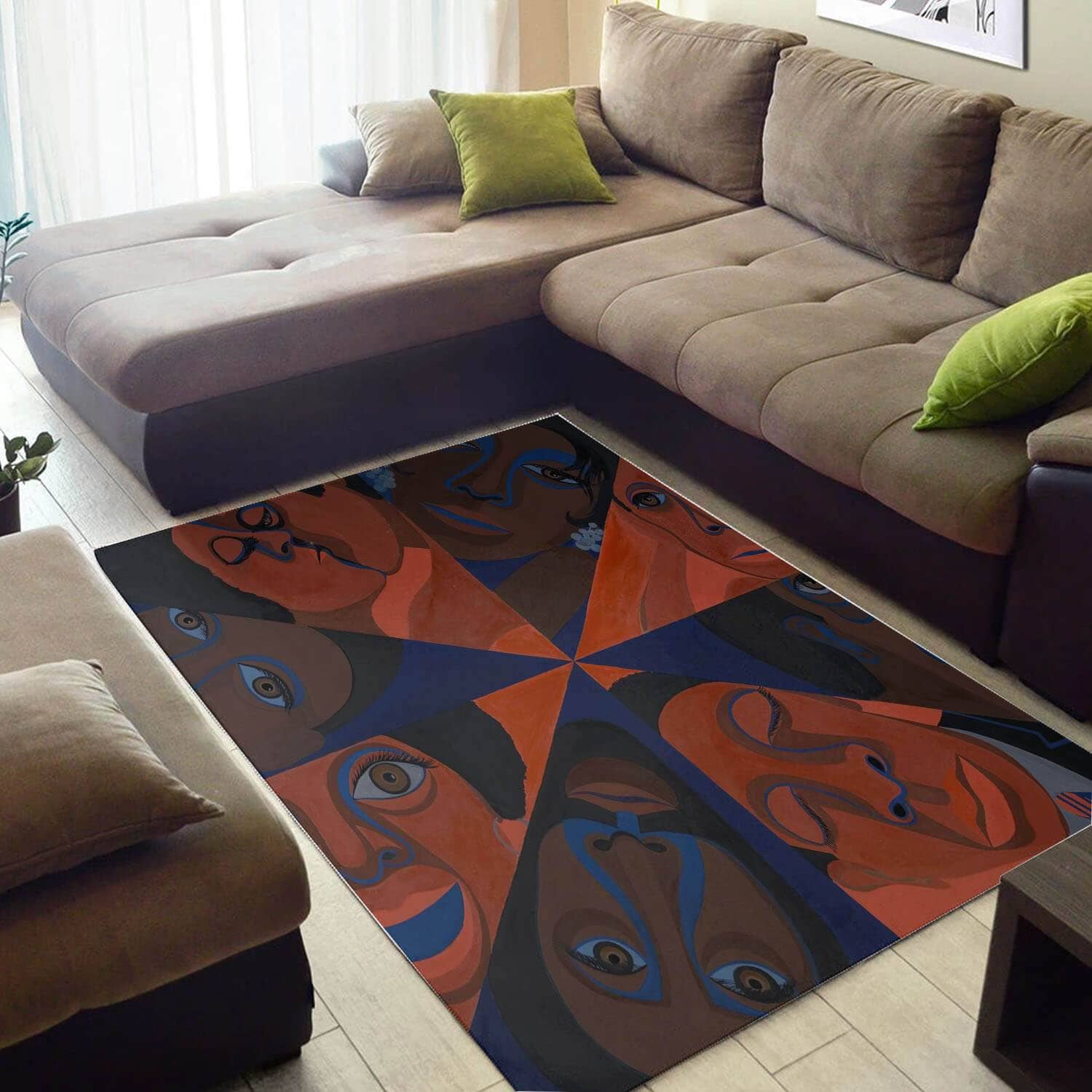 Inspired African Pretty Black Girl Carpet Home Rug