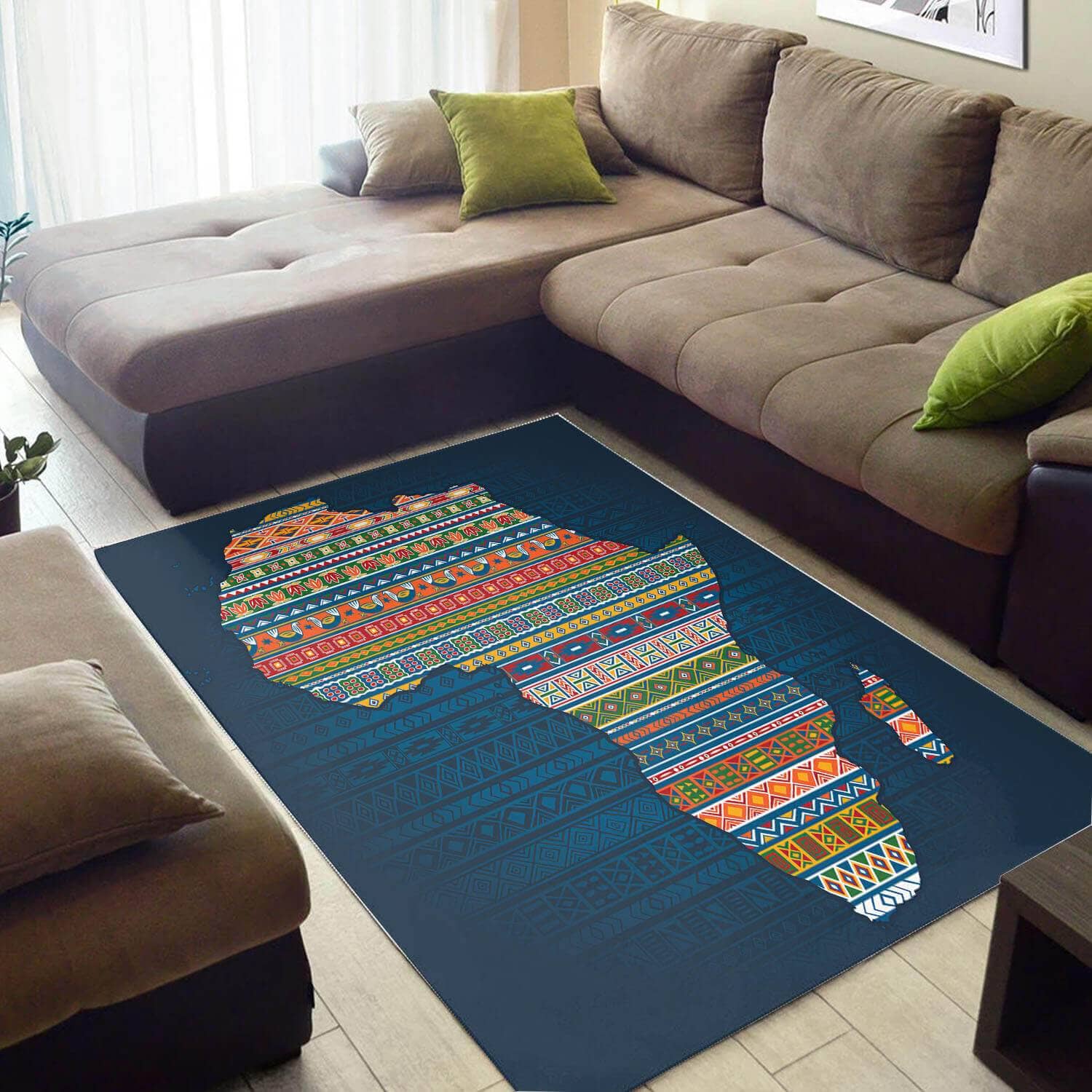 Inspired African Style Nice American Black Art Seamless Pattern Carpet Living Room Rug