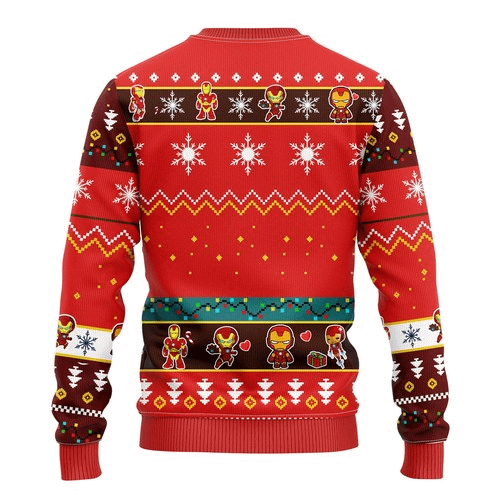 Inktee Store - Iron Man Chibi Christmas Ugly Christmas Sweater Image