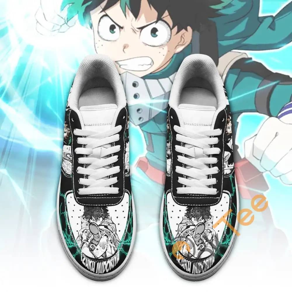Izuku Midoriya Deku Custom My Hero Academia Anime Fan Gift Amazon Nike Air Force Shoes