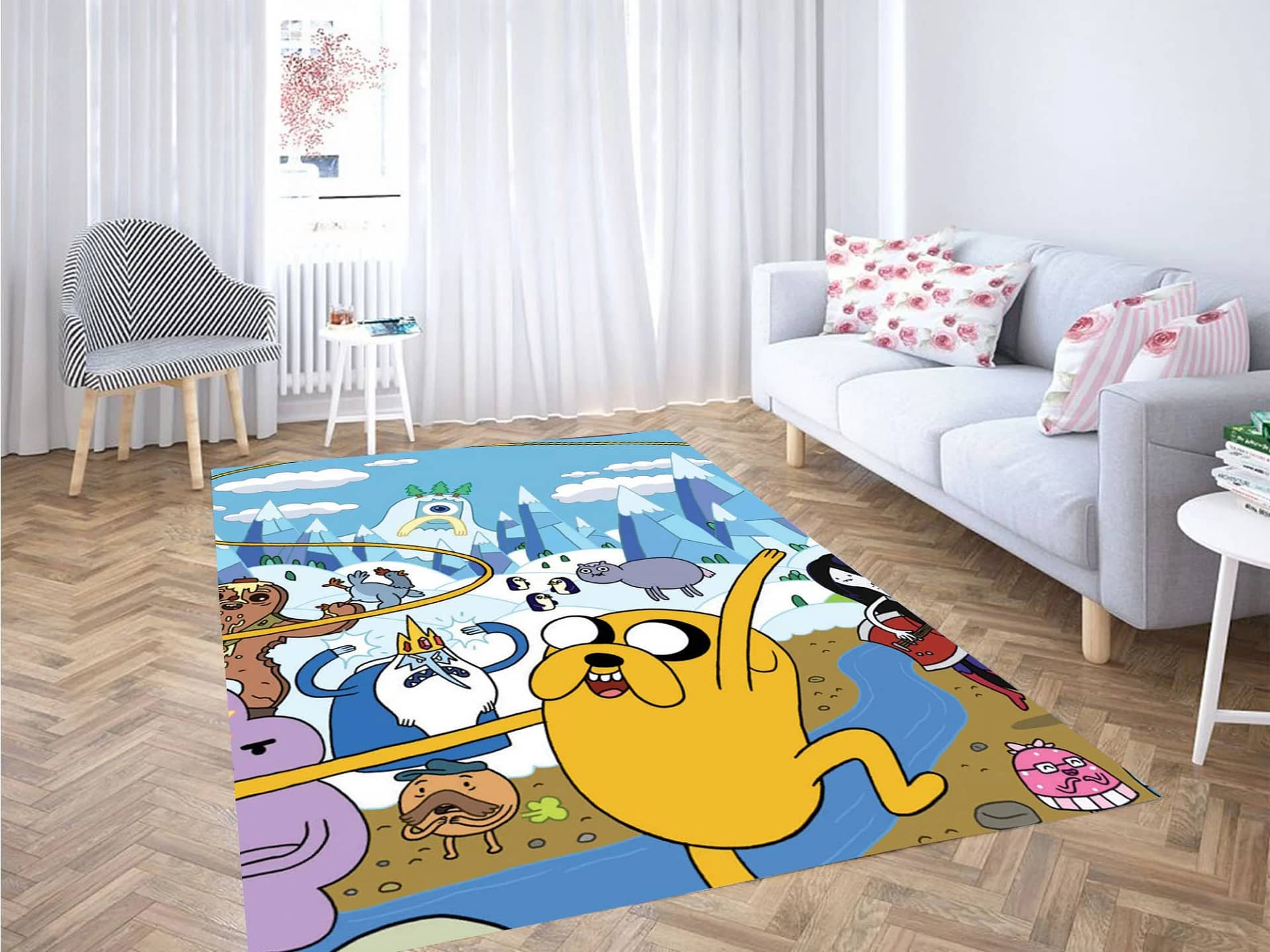 Jake And Another Character Adventure Time Carpet Rug