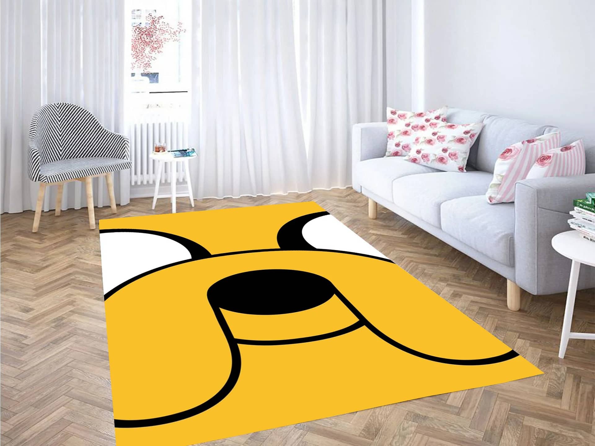 Jake Face Adventure Time Carpet Rug