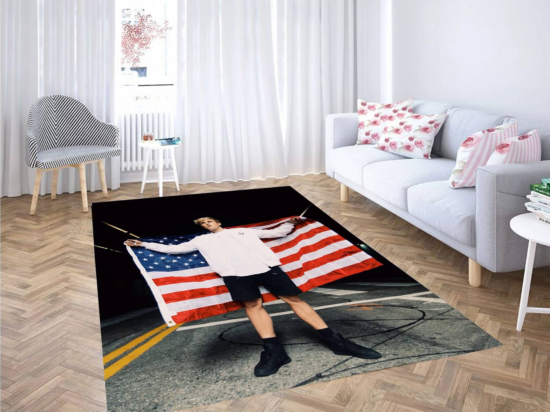 Jake Paul Usa Flag Carpet Rug