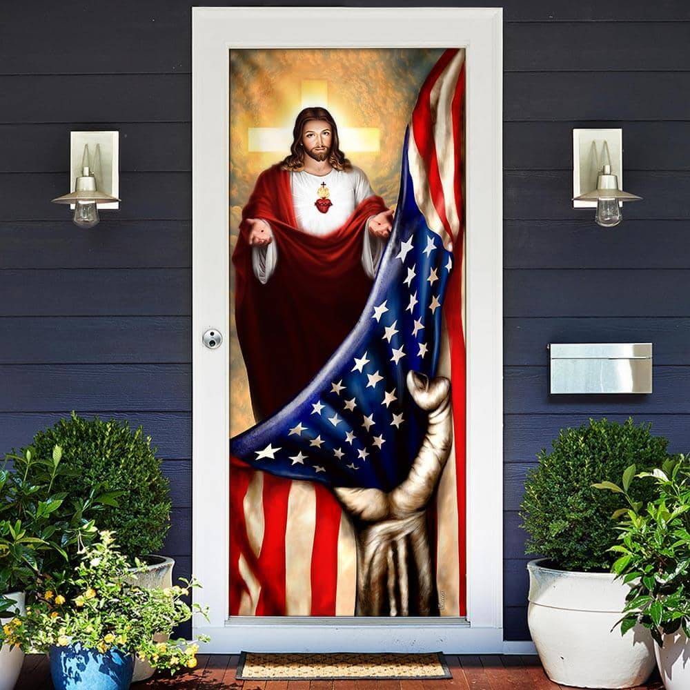 Inktee Store - Jesus Christian American Door Cover Image