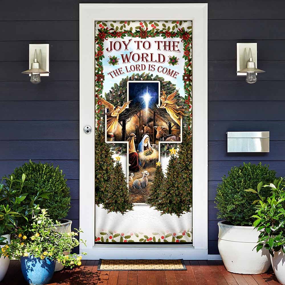 Inktee Store - Jesus Christian Joy To The World The Lord Is Come Door Cover Image