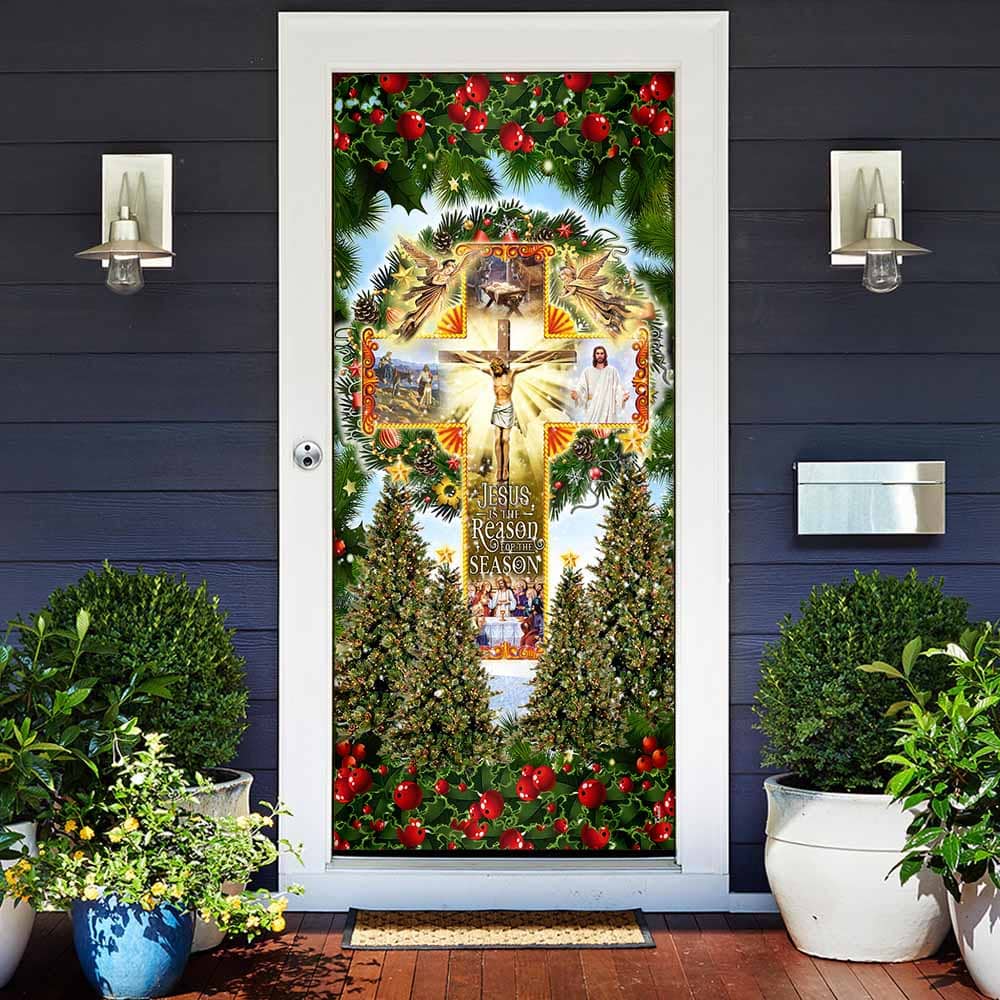 Inktee Store - Jesus Is The Reason For The Season Christmas No11 Door Cover Image