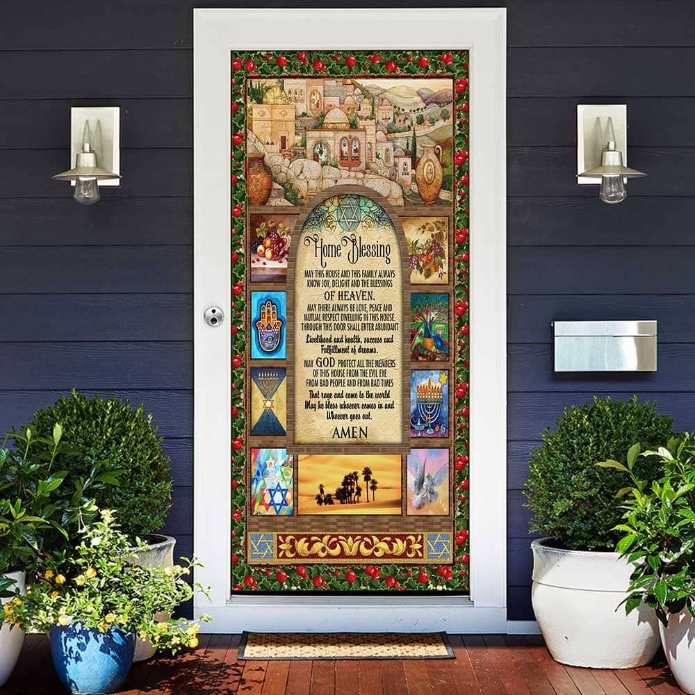 Inktee Store - Jewish Home Blessing Door Cover Image