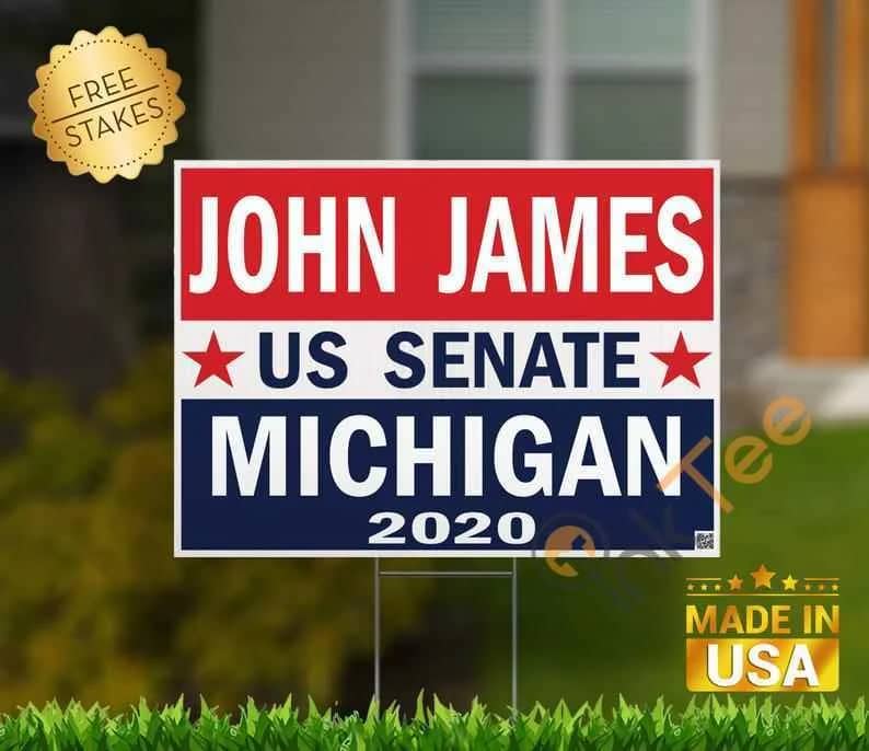 John James Us Senate Michigan Yard Sign