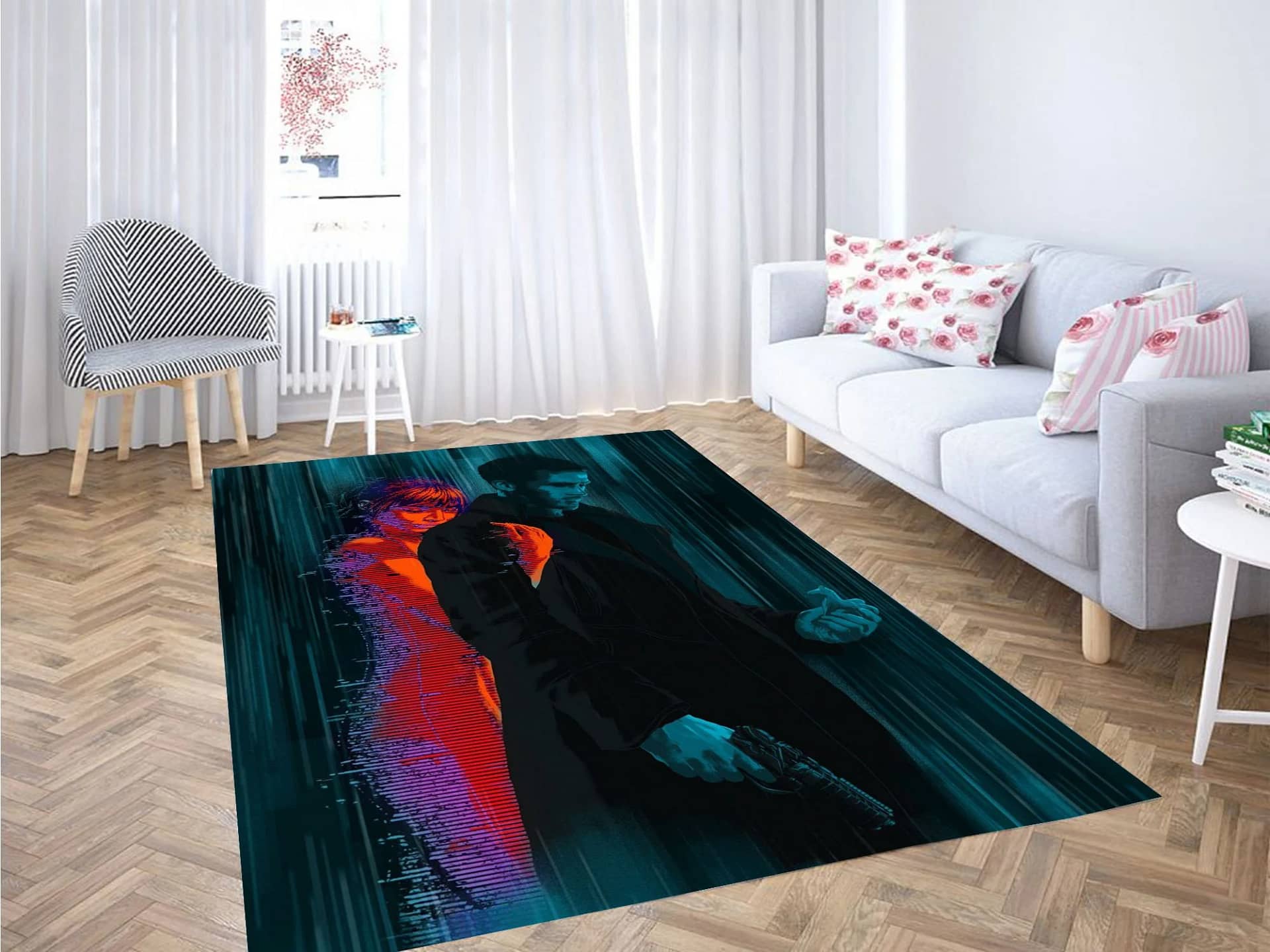 Joi In The Rain Blade Runner Carpet Rug