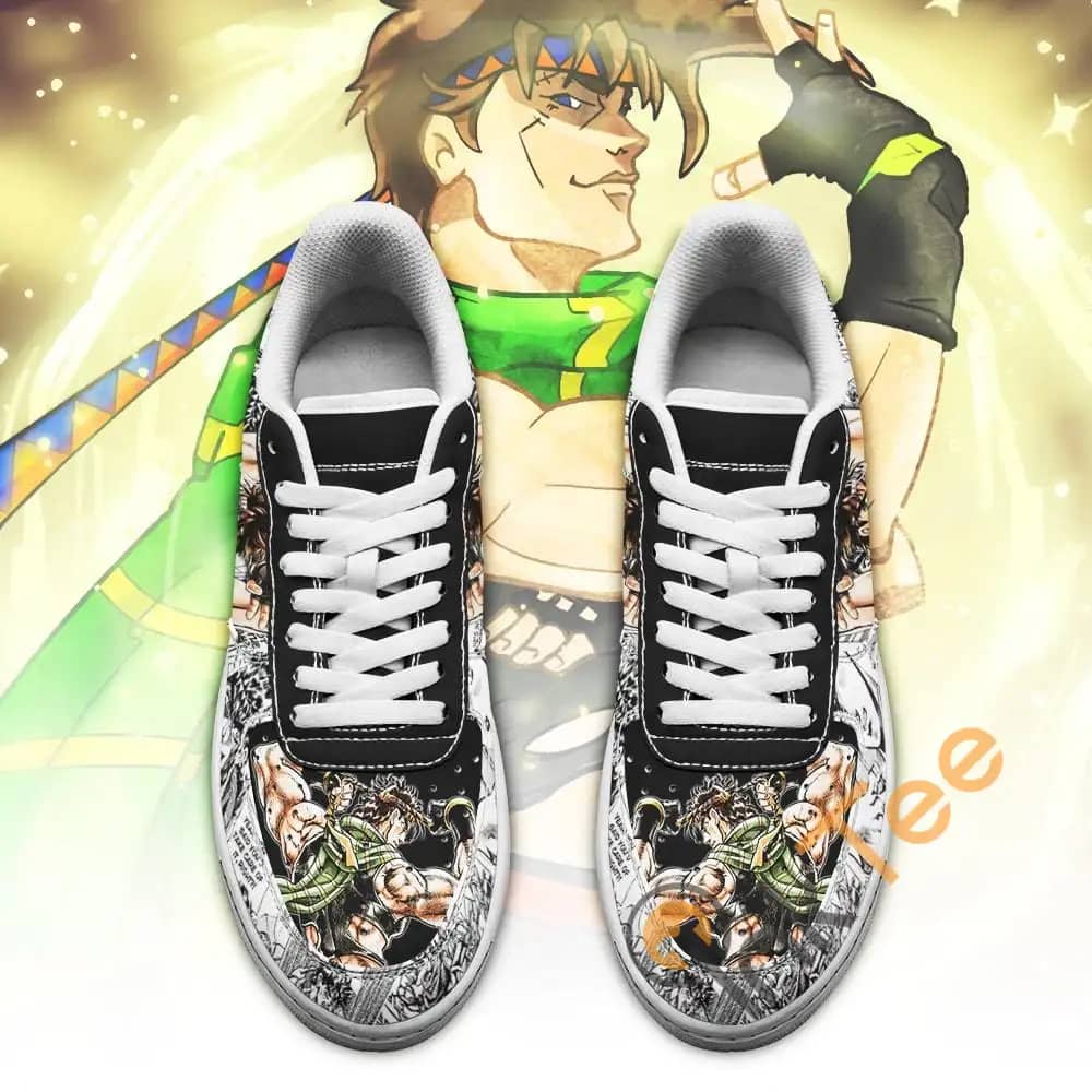 Joseph Joestar Manga Style Jojo's Anime Fan Gift Amazon Nike Air Force Shoes