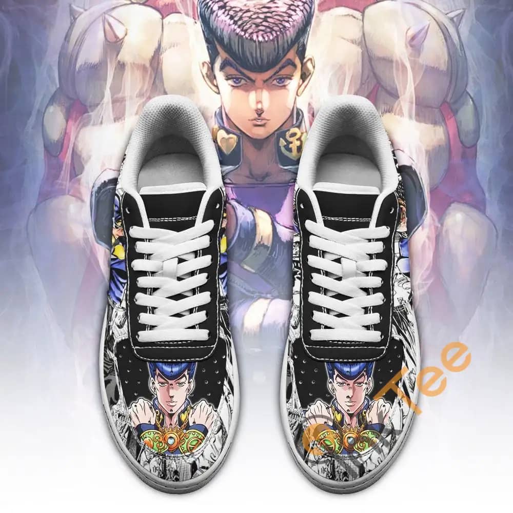 Josuke Higashikata Manga Style Jojo'S Anime Fan Gift Amazon Nike Air Force Shoes