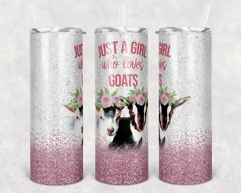 Just A Girl Who Loves Goats Stainless Steel Tumbler