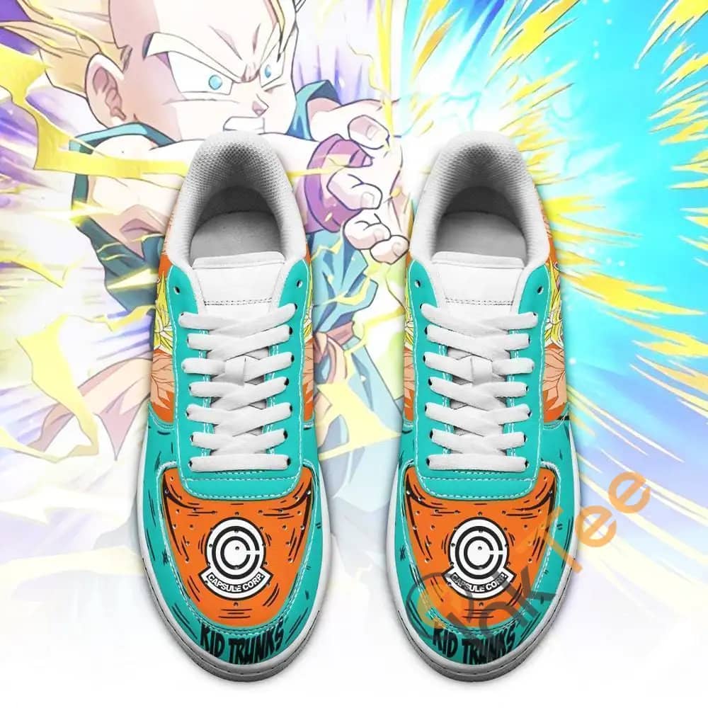Kid Trunks Custom Dragon Ball Anime Fan Gift Amazon Nike Air Force Shoes