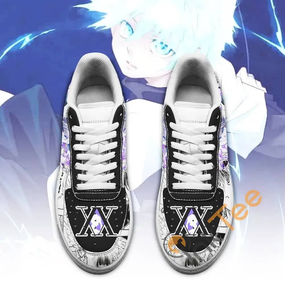 Killua Custom Hunter X Hunter Anime Fan Amazon Nike Air Force Shoes