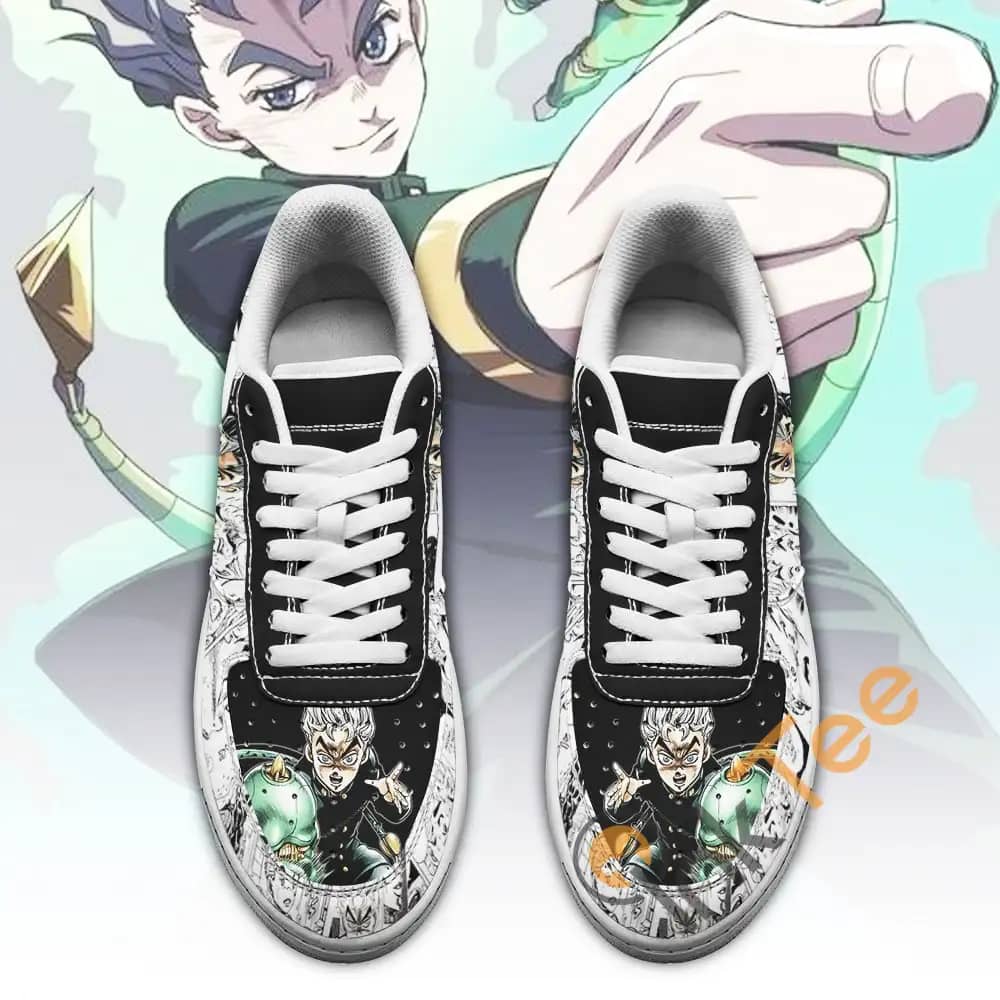 Koichi Hirose Manga Style Jojo'S Anime Fan Gift Idea Amazon Nike Air Force Shoes