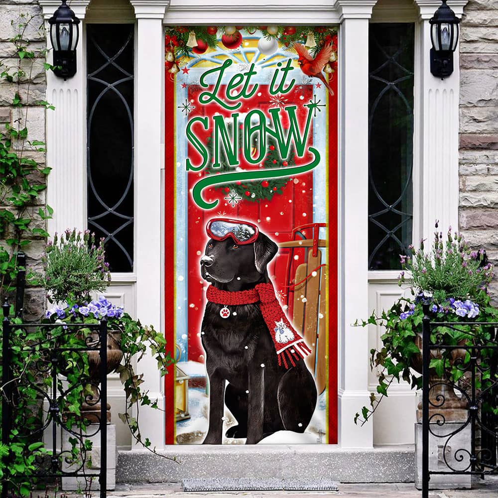 Inktee Store - Labrador Retriever Let It Snow Door Cover Image