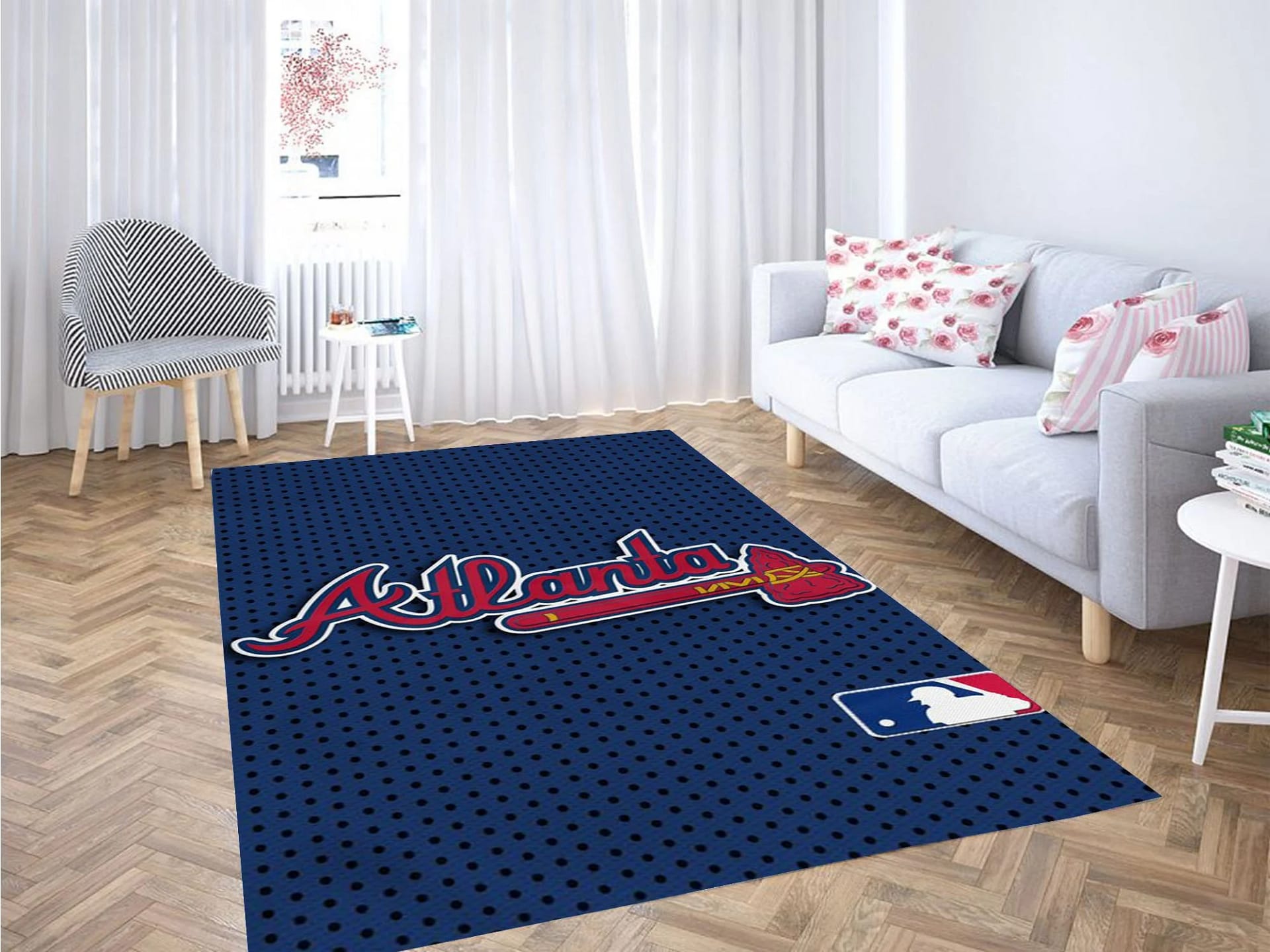League Baseball Altanta Carpet Rug