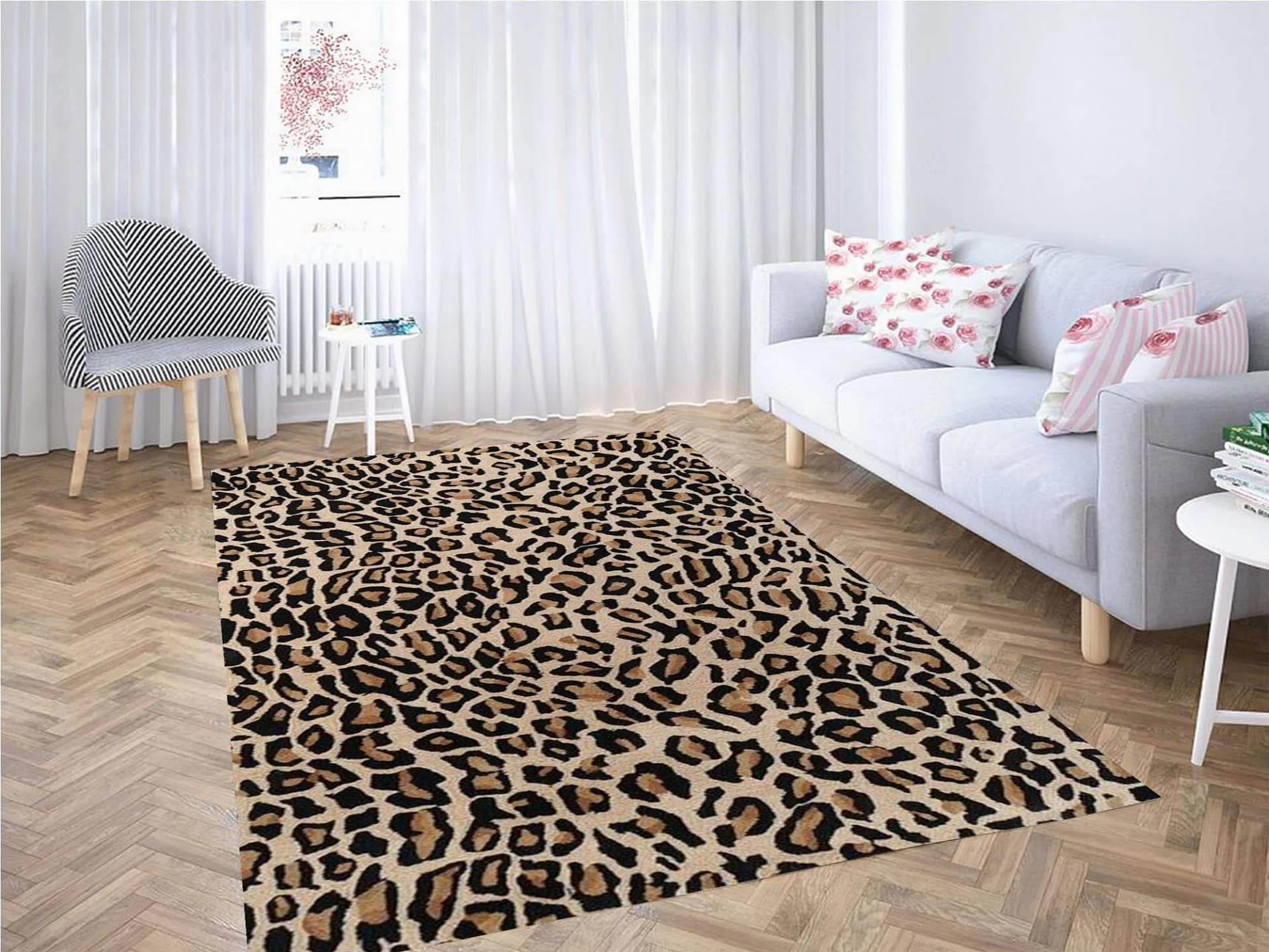 Leopard Wallpaper Carpet Rug