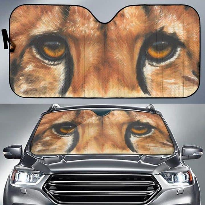 Lion Eyes Print A Unique Gift For Lion Lovers No 477 Auto Sun Shade
