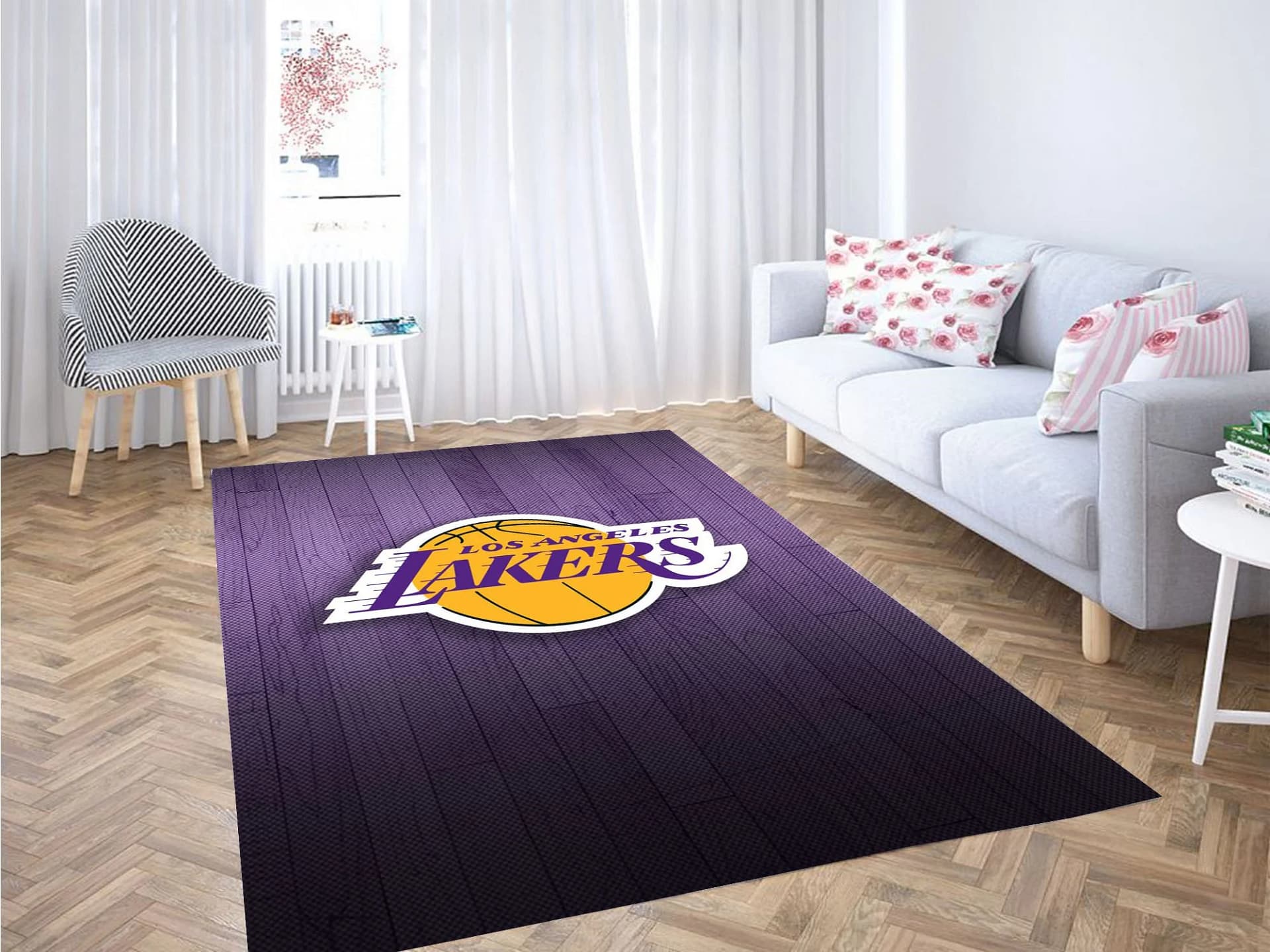 Los Angeles Lakers Logo Carpet Rug