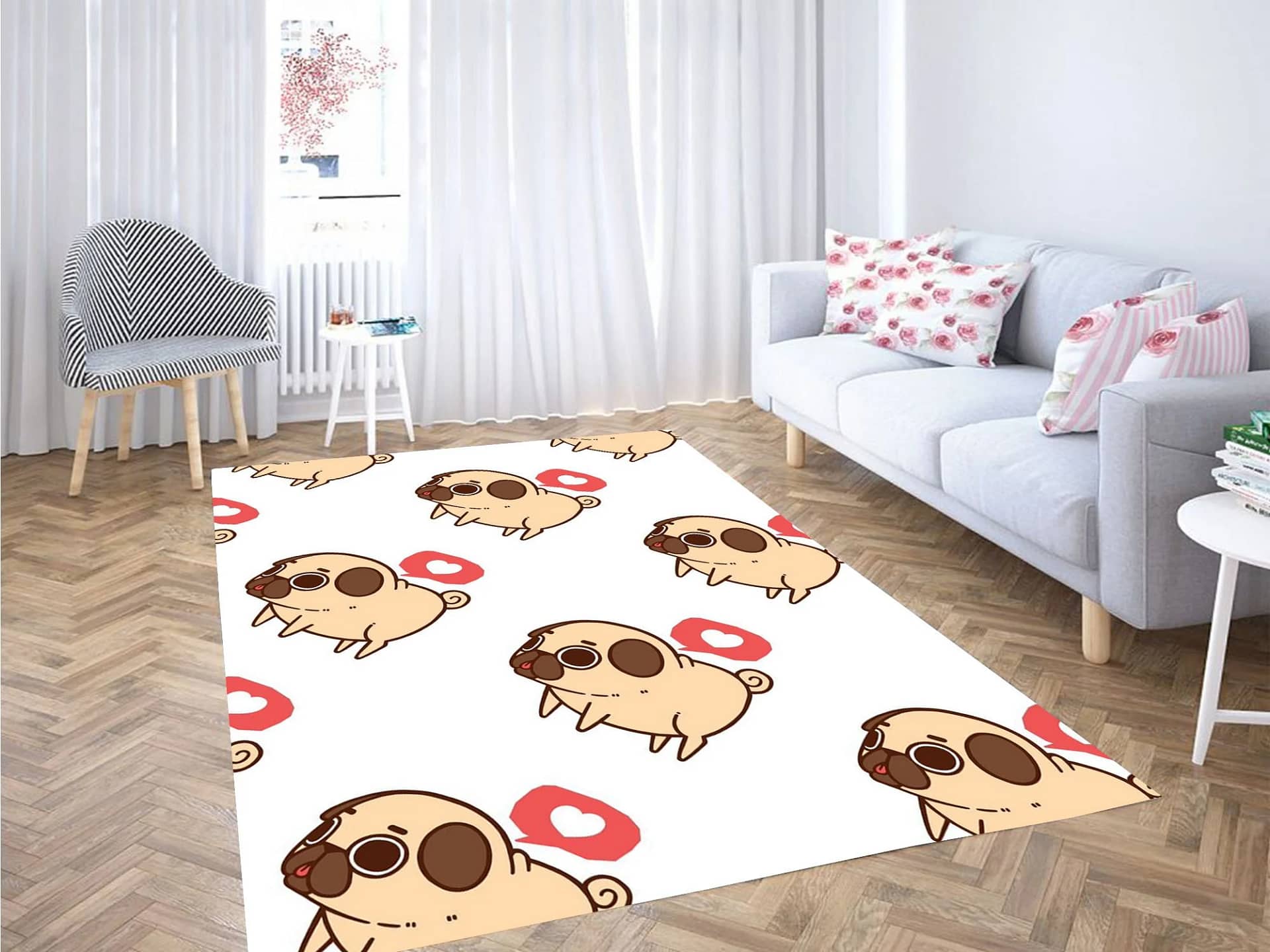 Love Dog Cute Carpet Rug